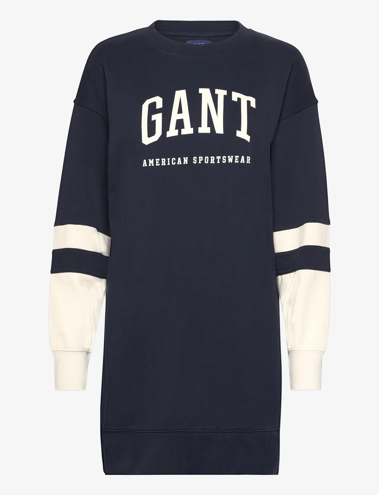 GANT - D2. RETRO SHIELD C-NECK DRESS - sweatshirt dresses - evening blue - 0