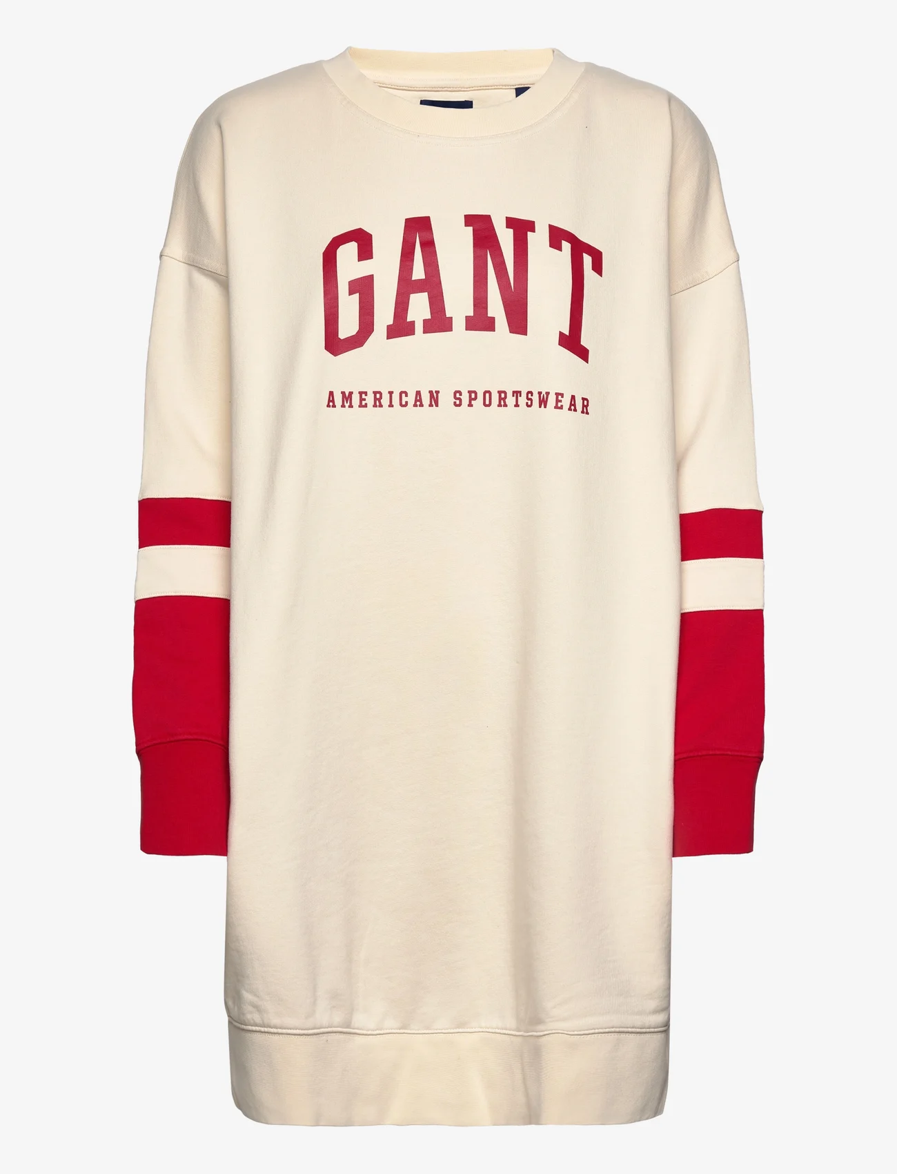 GANT - D2. RETRO SHIELD C-NECK DRESS - sweatshirt dresses - linen - 0