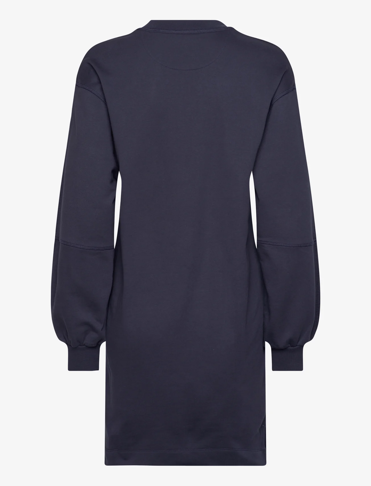 GANT - LOGO VOLUME LS C-NECK DRESS - korte kjoler - evening blue - 1