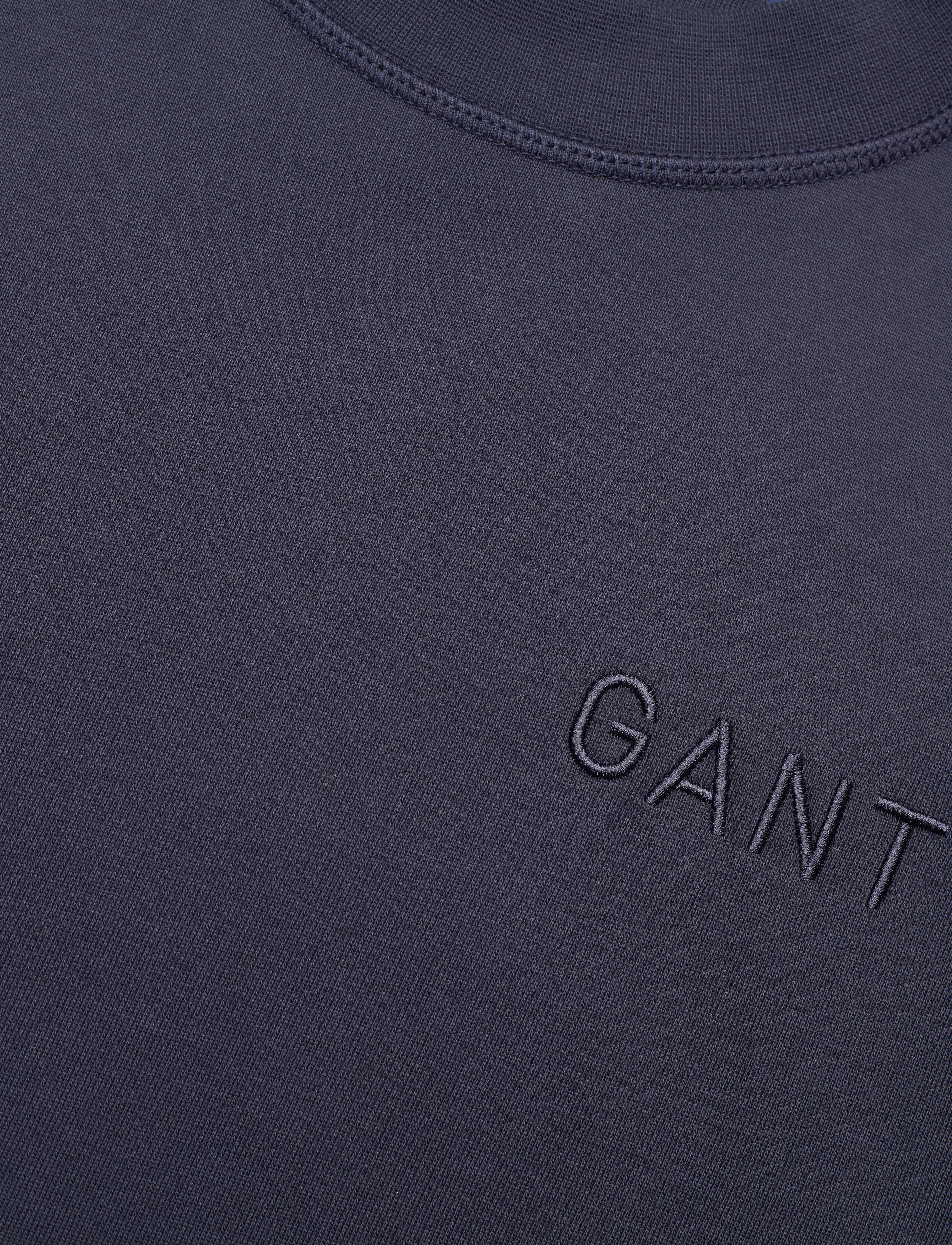 GANT - LOGO VOLUME LS C-NECK DRESS - evening blue - 2