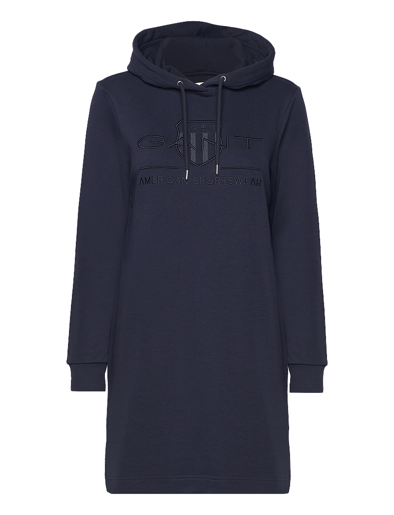 GANT - REG TONAL SHIELD DRESS - korta klänningar - evening blue - 1