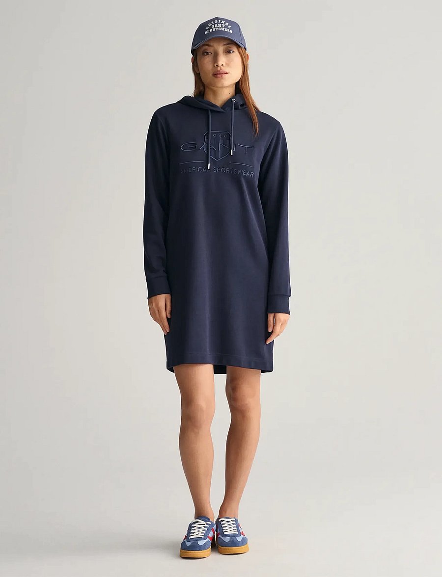 Gant - REG TONAL SHIELD DRESS - lyhyet mekot - evening blue - 0