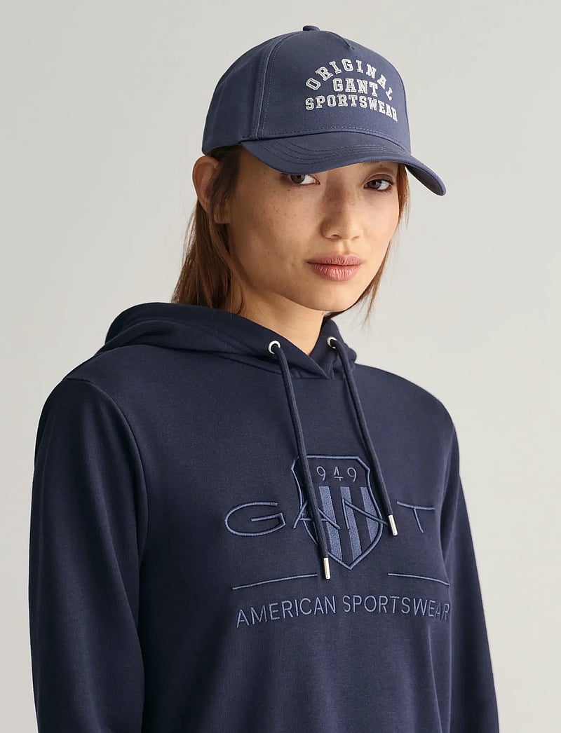 GANT - REG TONAL SHIELD DRESS - korta klänningar - evening blue - 4