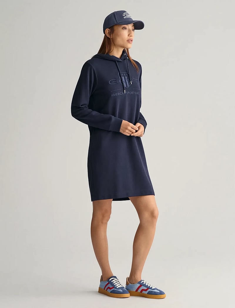 GANT - REG TONAL SHIELD DRESS - korta klänningar - evening blue - 5