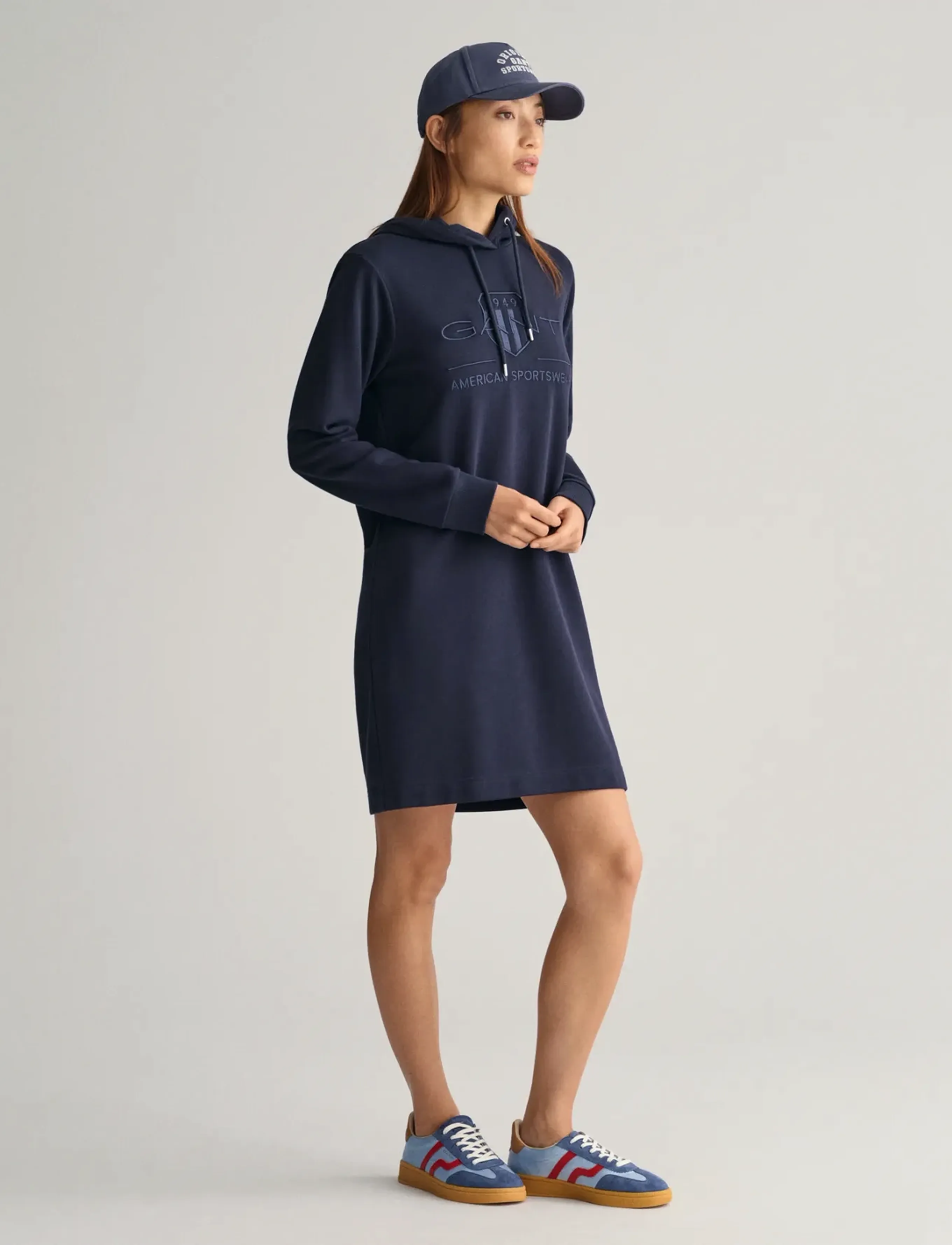 Gant - REG TONAL SHIELD DRESS - lyhyet mekot - evening blue - 5
