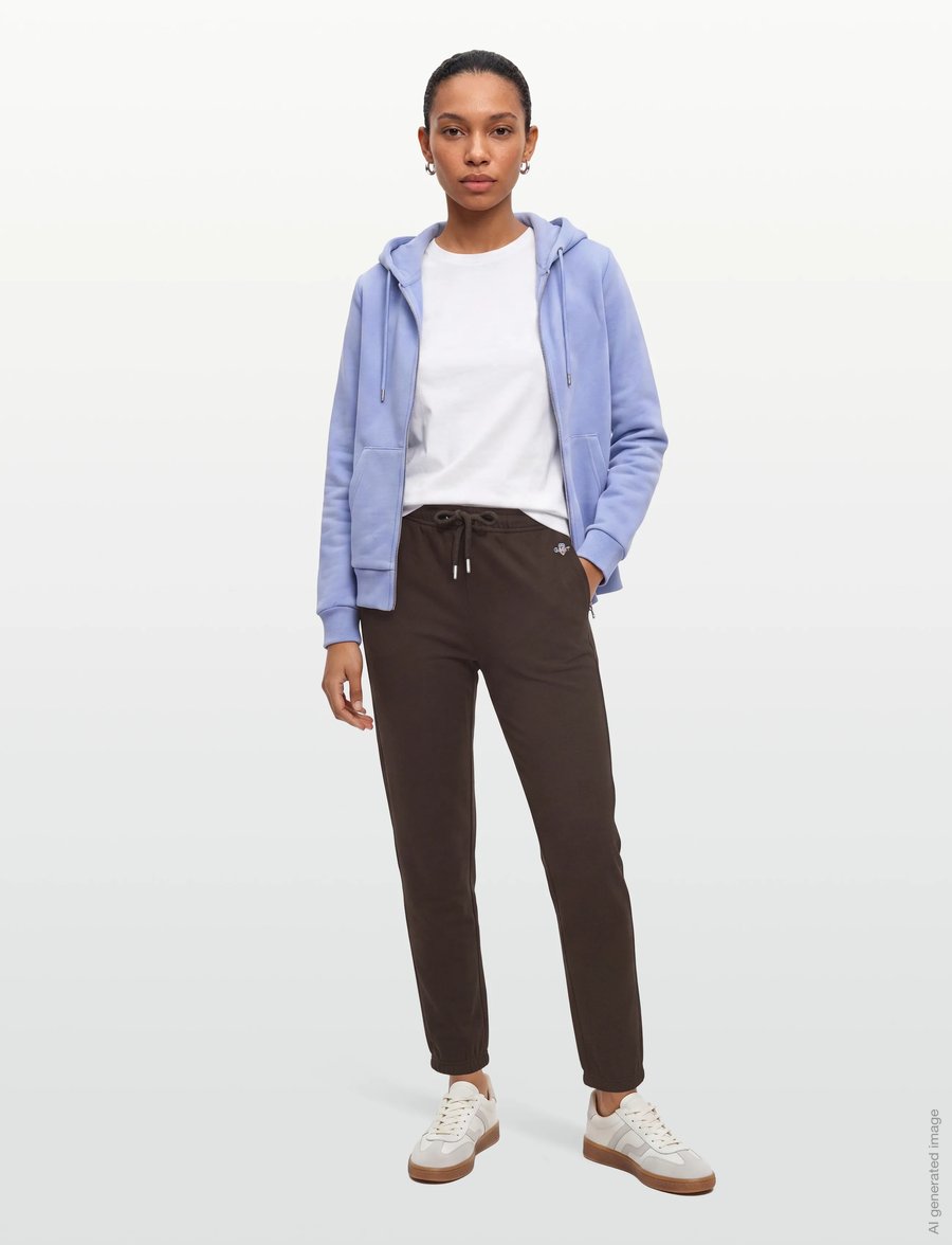 Gant - REG SHIELD SWEATPANTS - modetrends - deep brown - 0