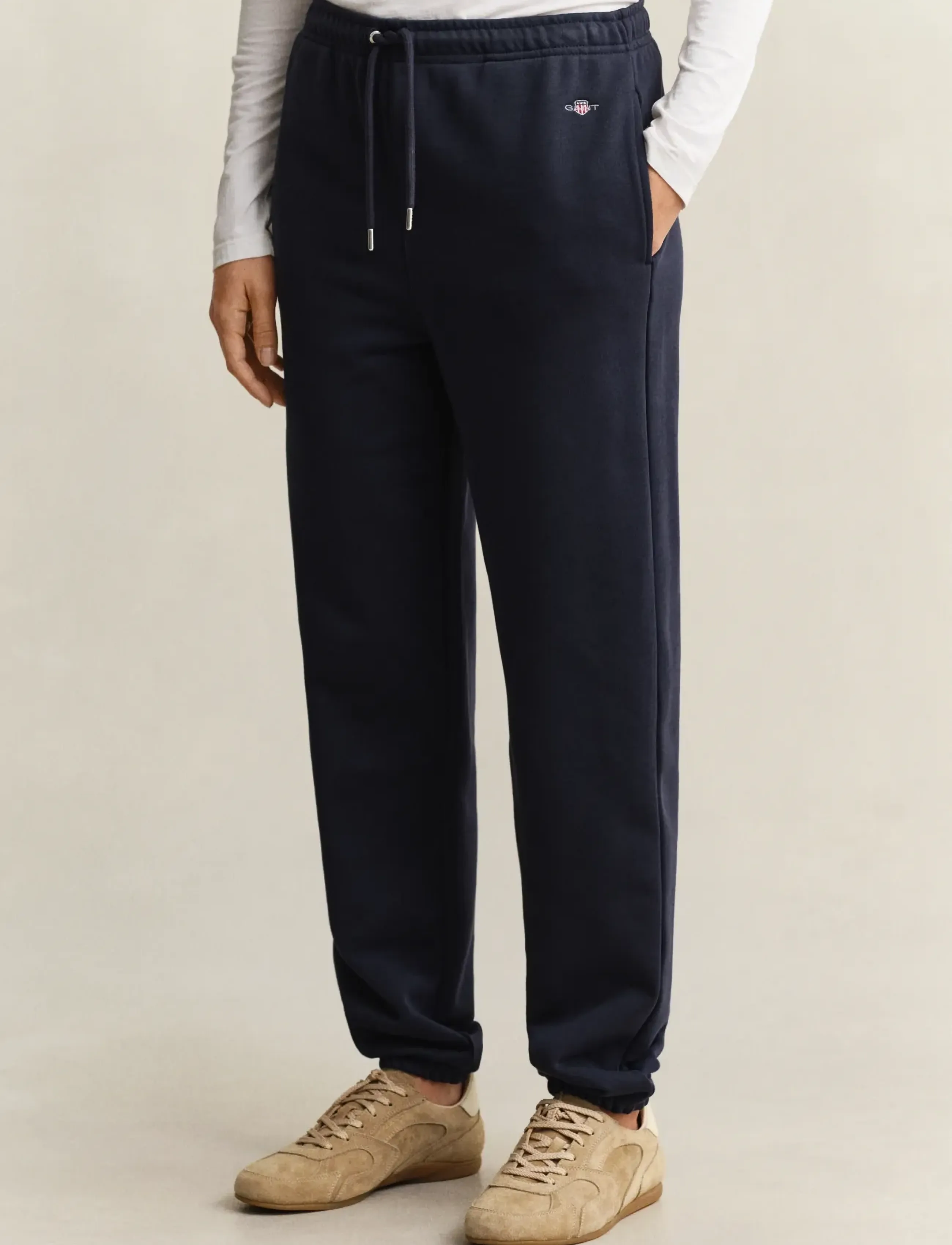 Gant Reg Shield Sweatpants, Kvinder, Sweatpants, Navy, Str: XXL