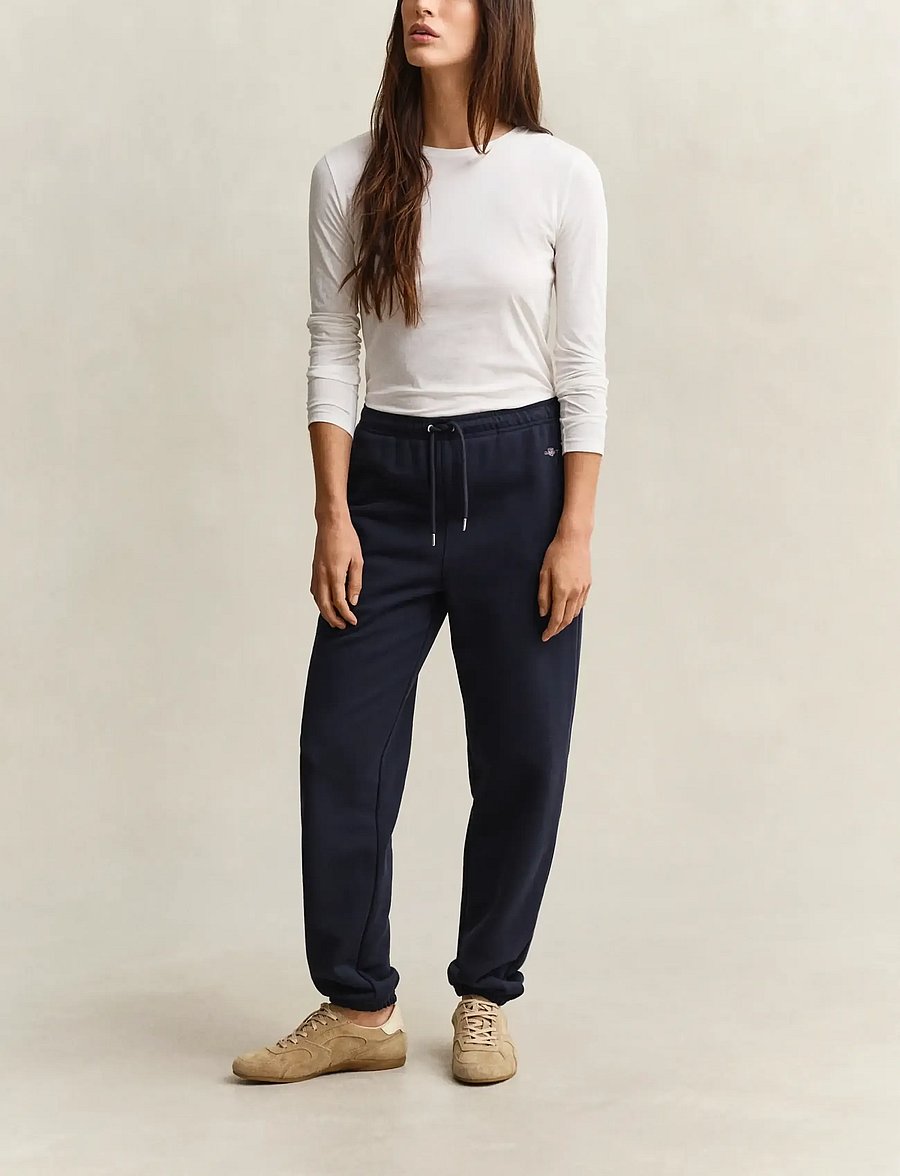 Gant - REG SHIELD SWEATPANTS - evening blue - 4