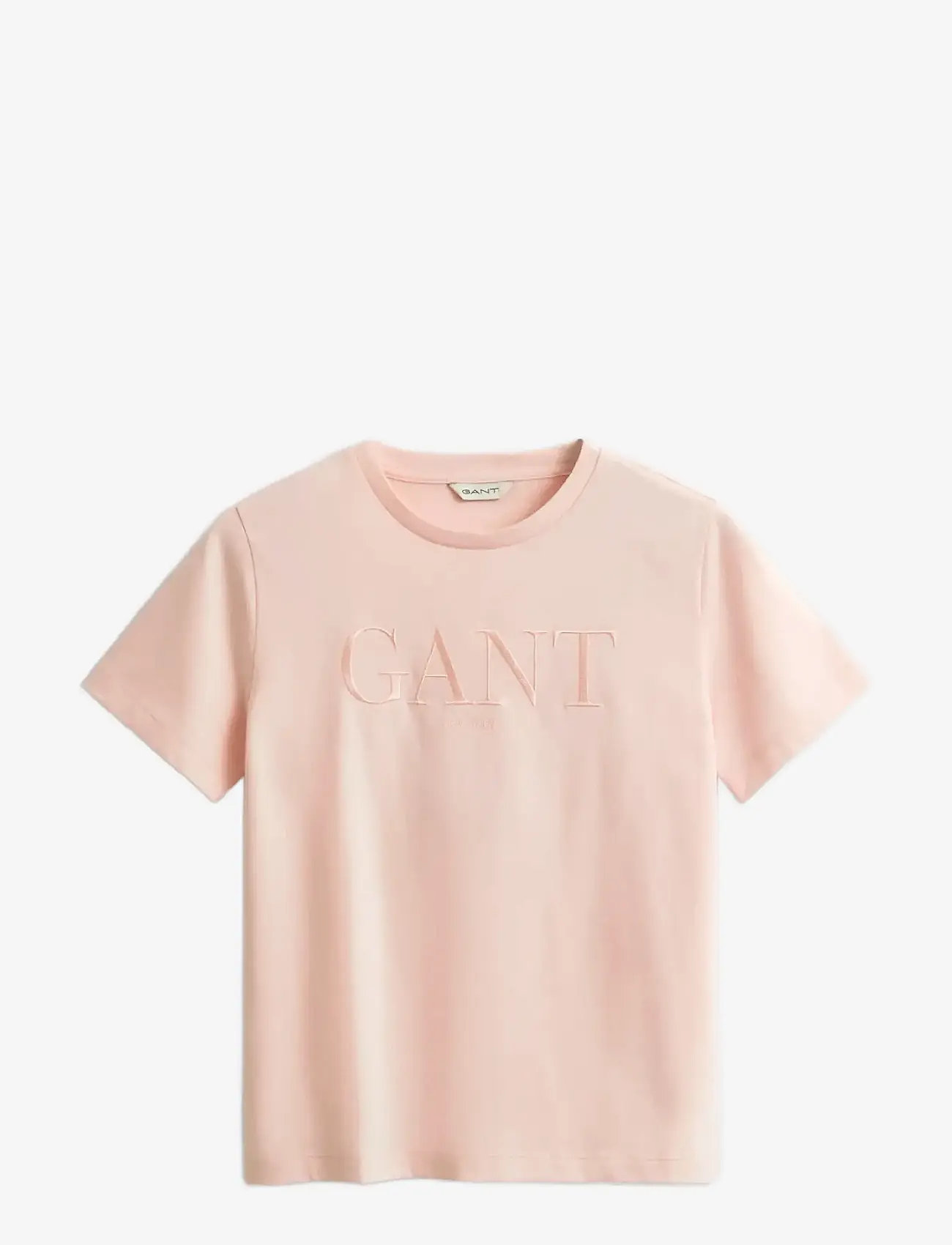 GANT - REG TONAL GRAPHIC SS T-SHIRT - t-shirts - apricot pink - 1