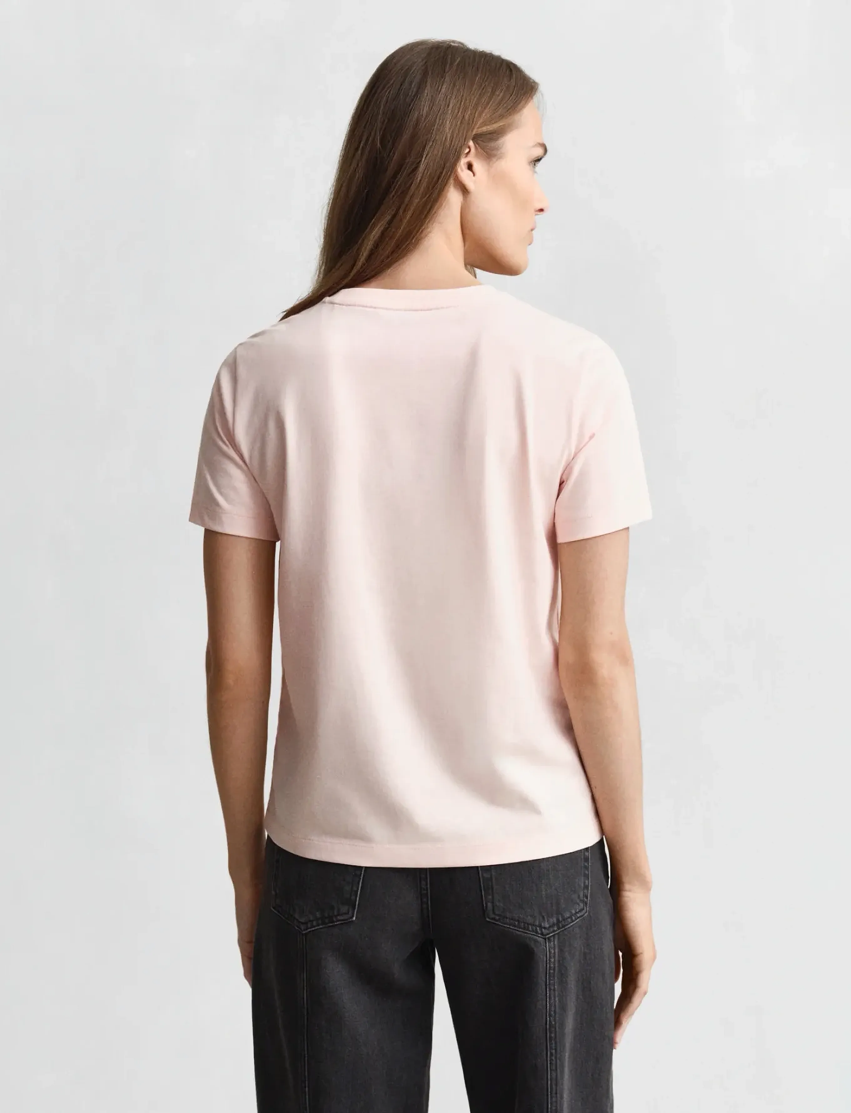 Gant - REG TONAL GRAPHIC SS T-SHIRT - t-paidat - apricot pink - 2