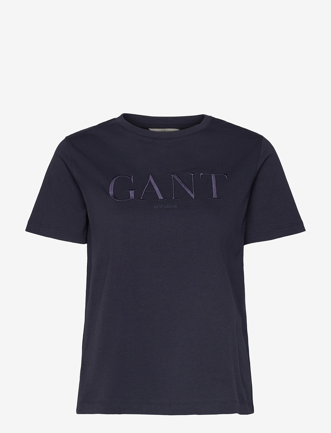 GANT - REG TONAL GRAPHIC SS T-SHIRT - t-shirts - evening blue - 0