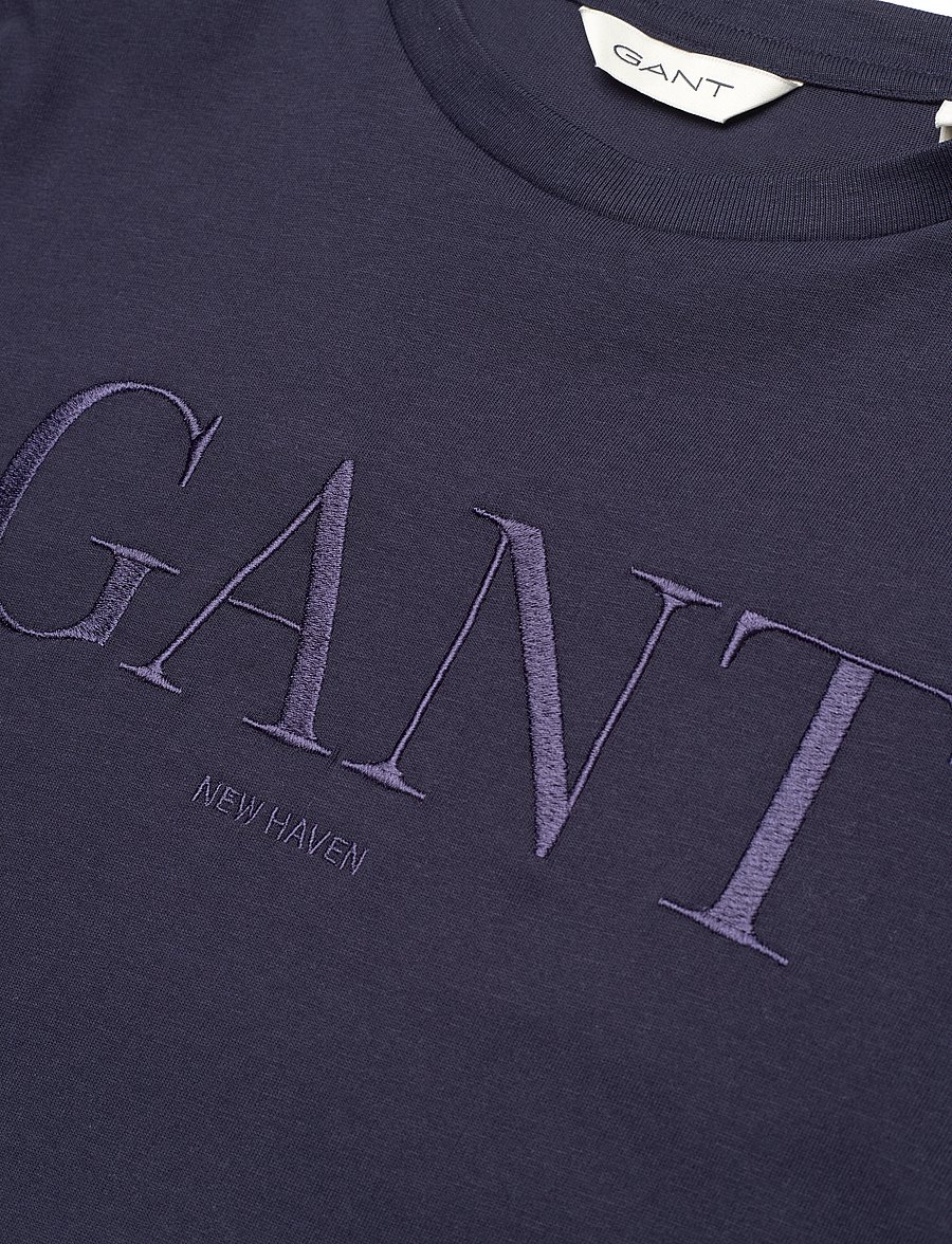 Gant - REG TONAL GRAPHIC SS T-SHIRT - t-shirts - evening blue - 5
