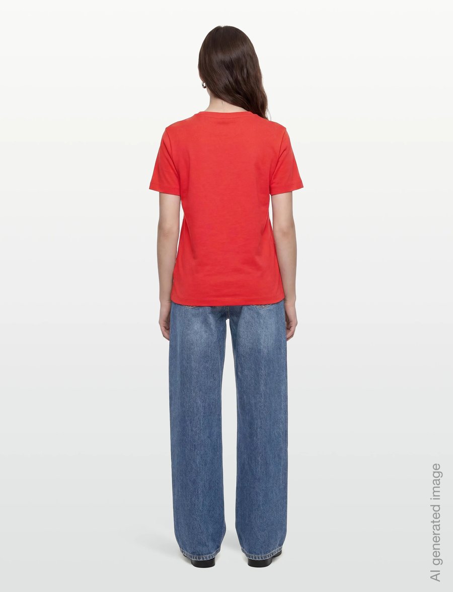 Gant - REG TONAL GRAPHIC SS T-SHIRT - t-shirts - perfect red - 4