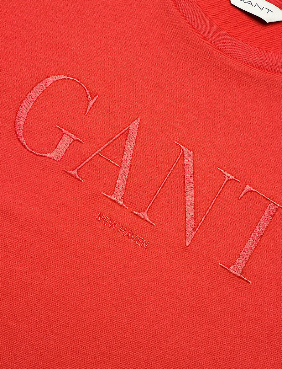 Gant - REG TONAL GRAPHIC SS T-SHIRT - t-shirts - perfect red - 5