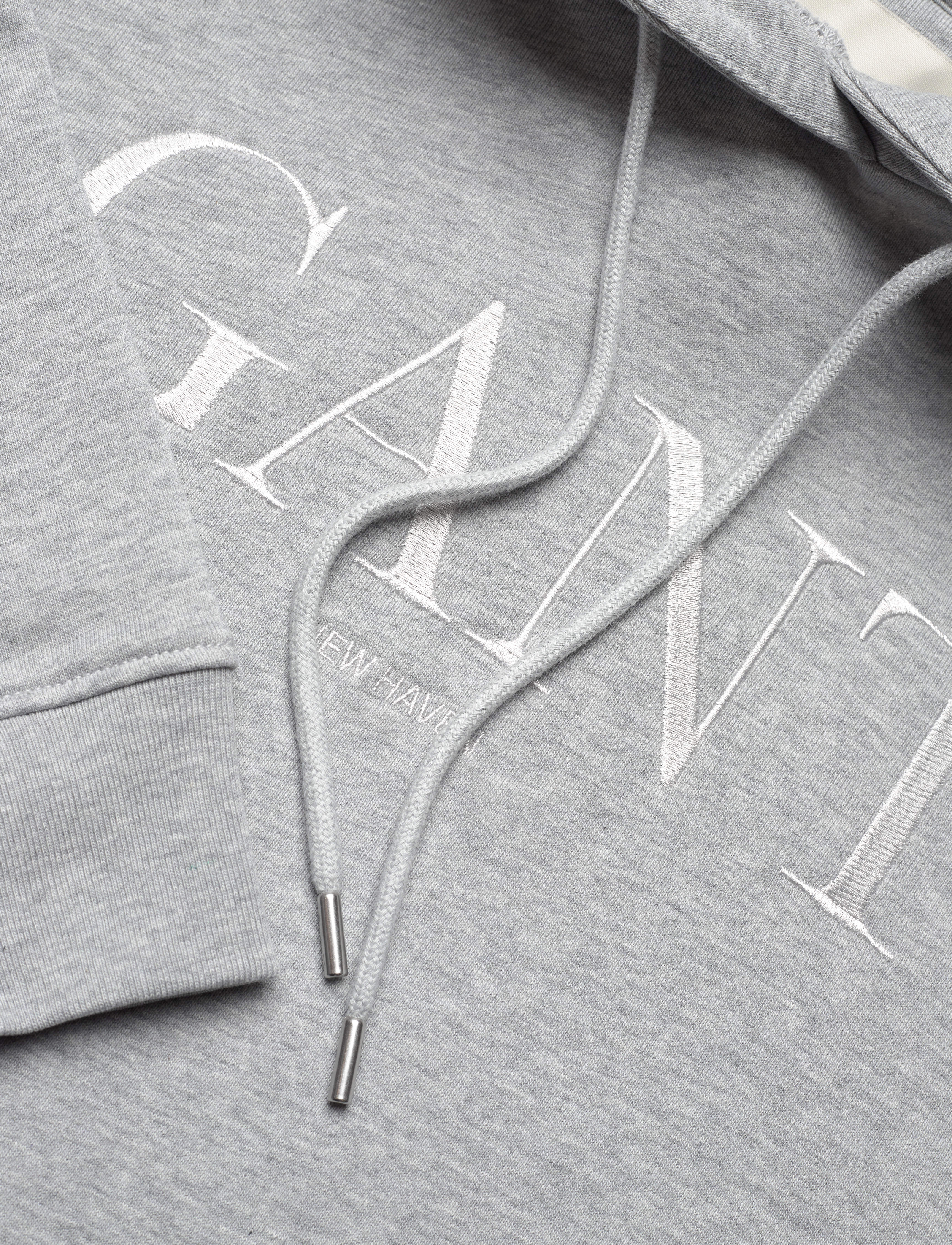 Gant - TONAL GRAPHIC HOODIE - kapuzenpullover - light grey melange - 2