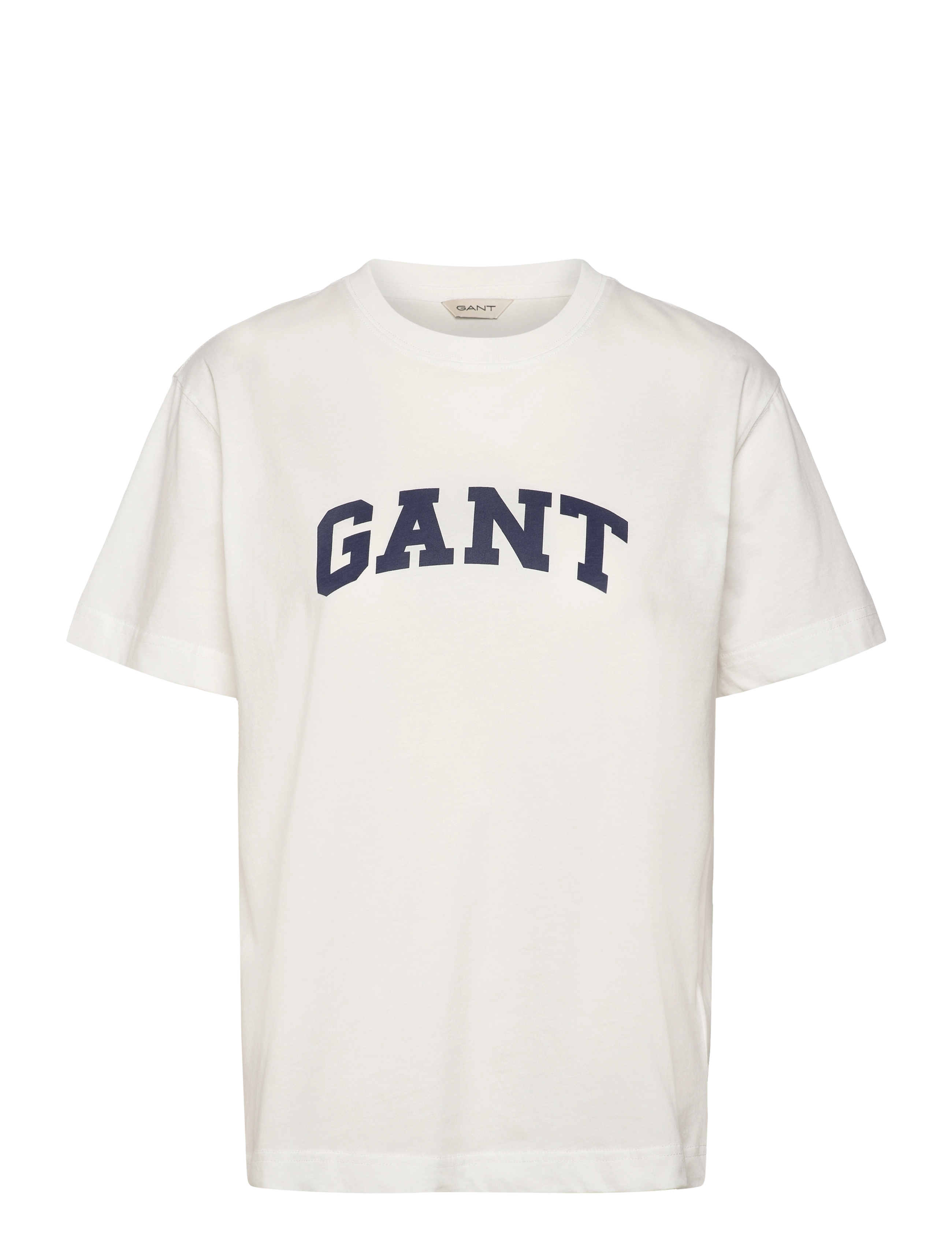 GANT REL GRAPHIC SS T-SHIRT - Pasiūlymai - EGGSHELL / white