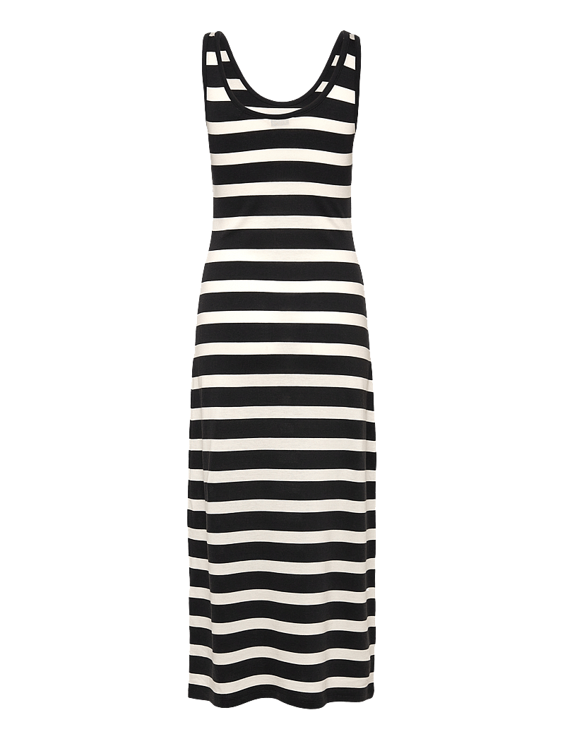 GANT - STRIPED FLUID MIDI JERSEY DRESS - sommerkjoler - black - 2