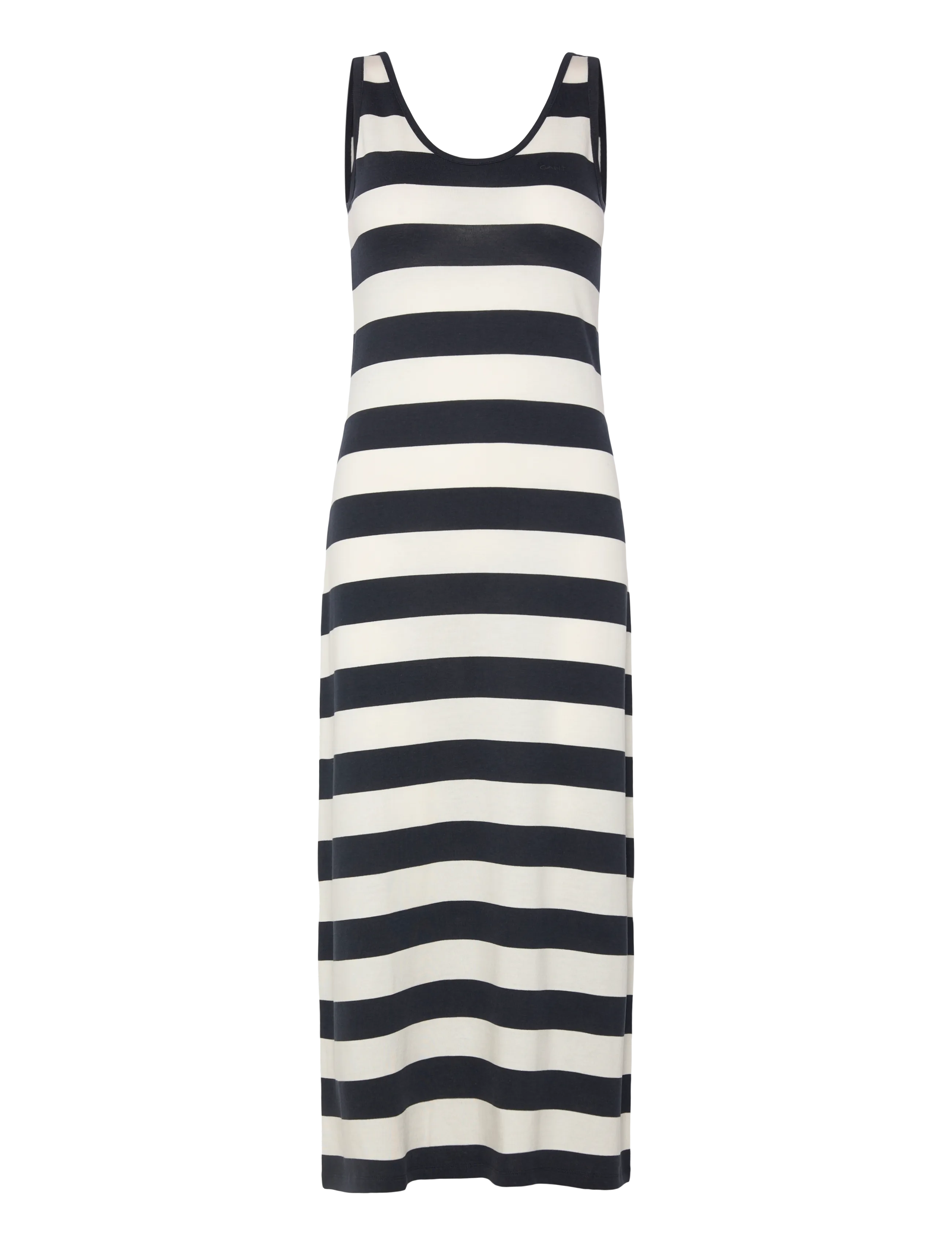 Gant STRIPED FLUID MIDI JERSEY DRESS - Kjoler - EVENING BLUE / navy