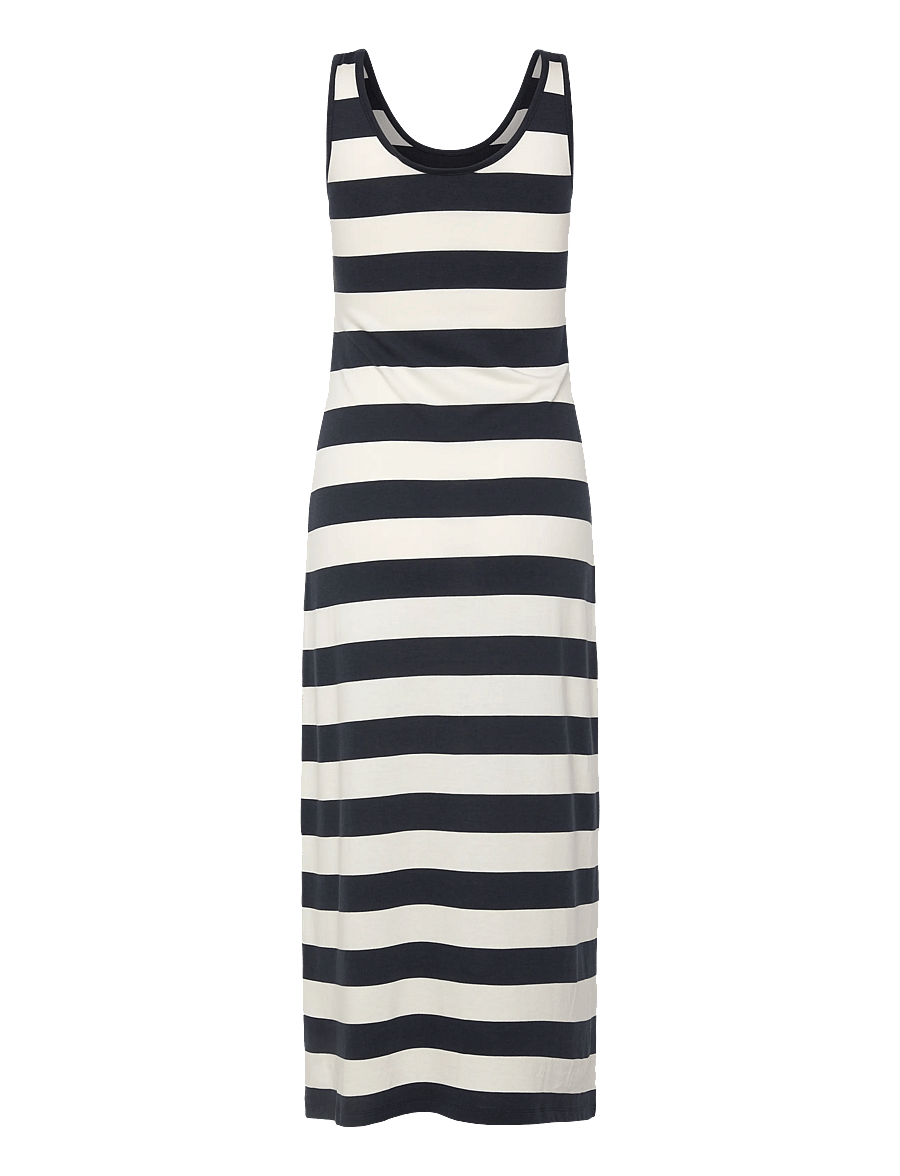 Gant - STRIPED FLUID MIDI JERSEY DRESS - midikleidid - evening blue - 2