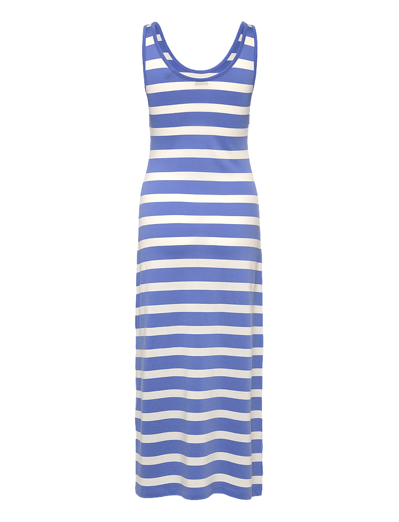 GANT - STRIPED FLUID MIDI JERSEY DRESS - suvekleidid - perfect blue - 1