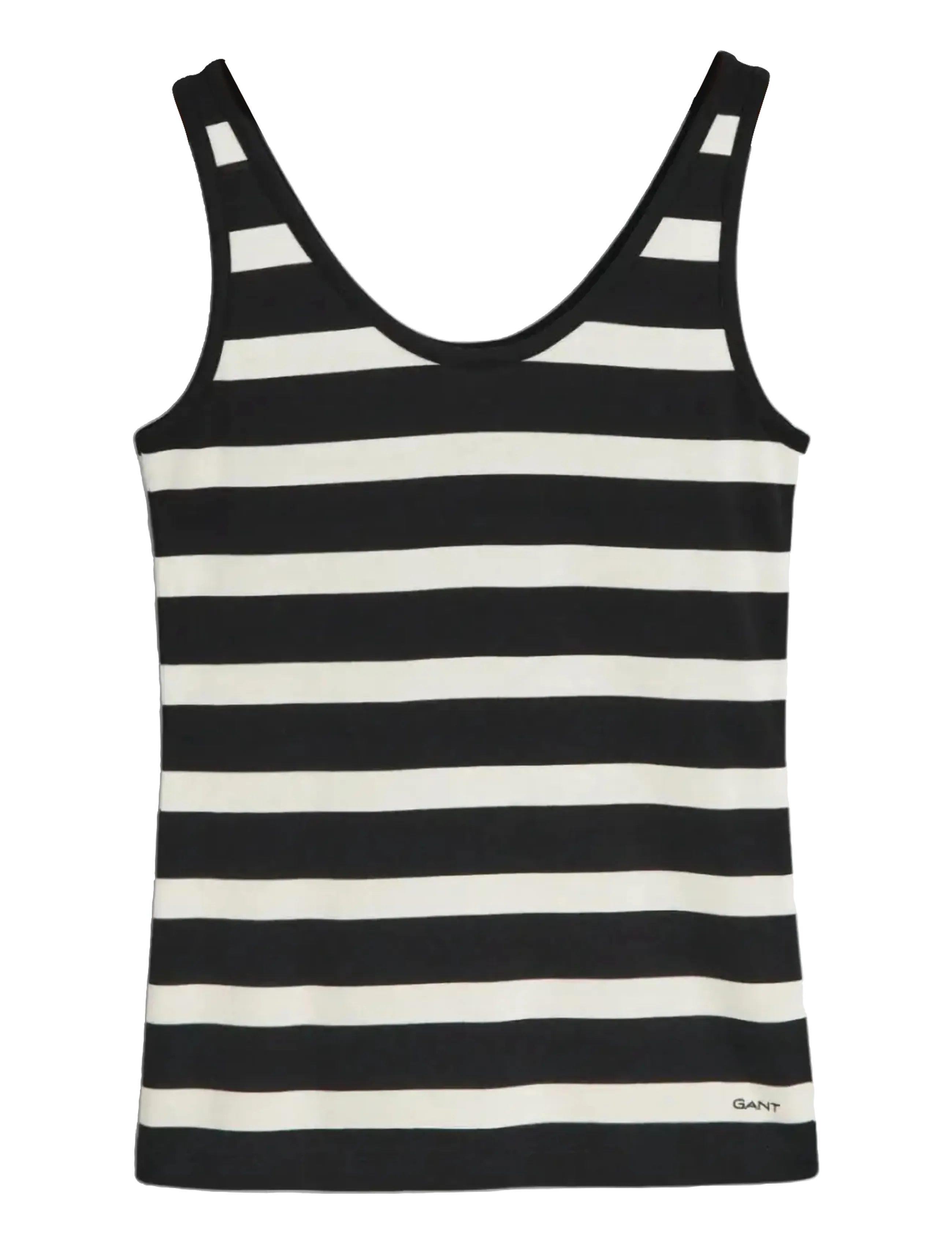 Gant STRIPED TANK TOP - Kleidung - BLACK / black