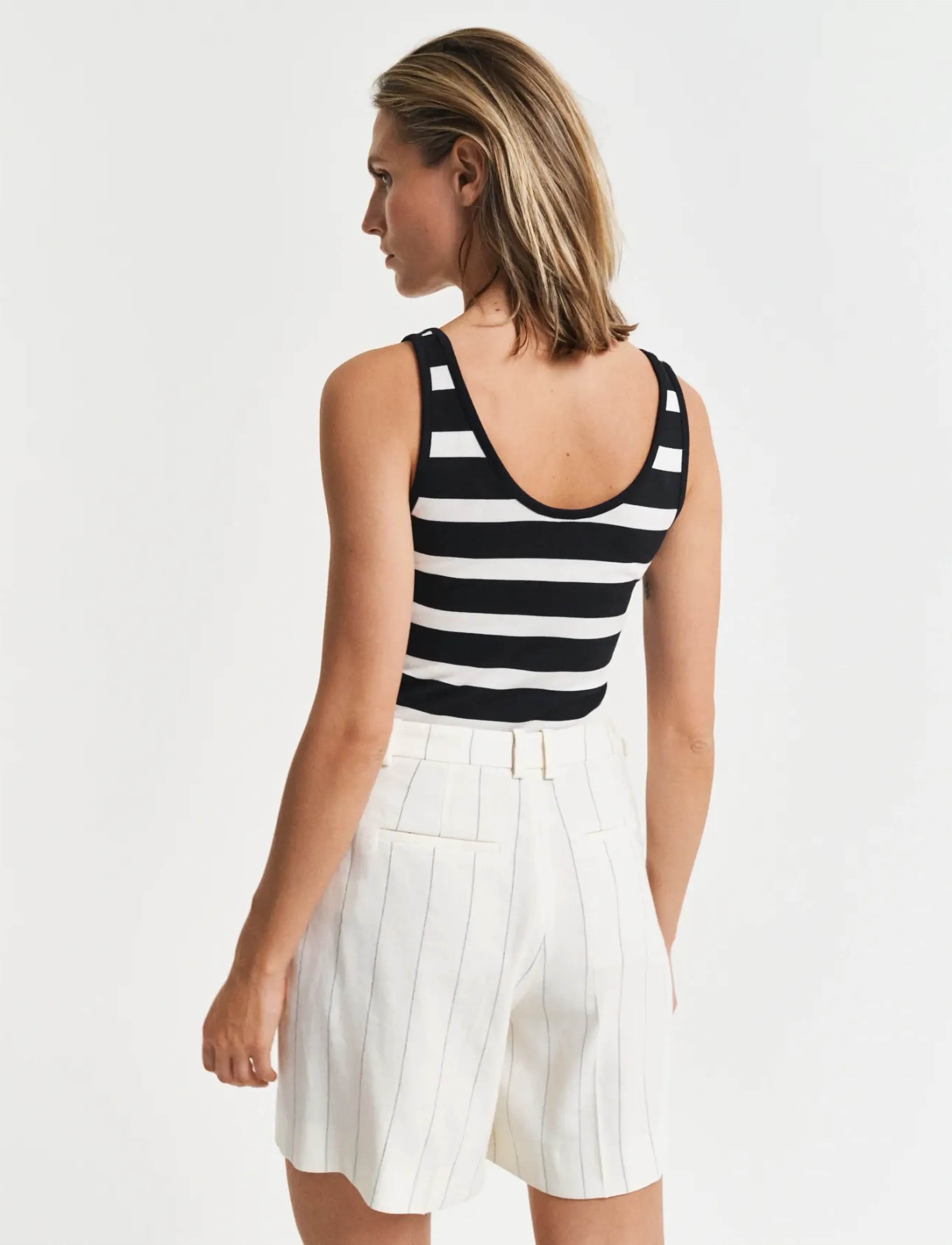 Gant - STRIPED TANK TOP - black - 2