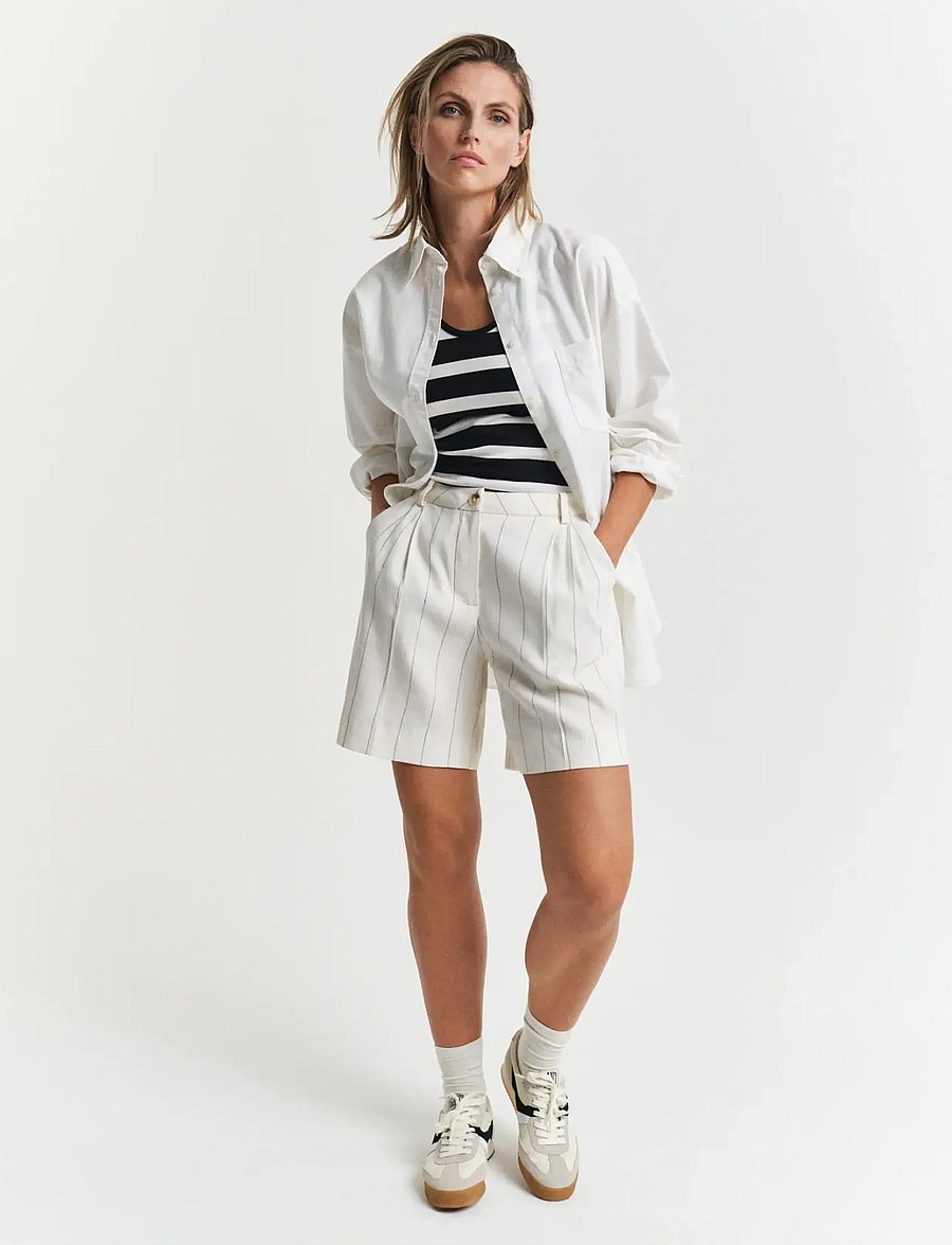 Gant - STRIPED TANK TOP - linnen - black - 4
