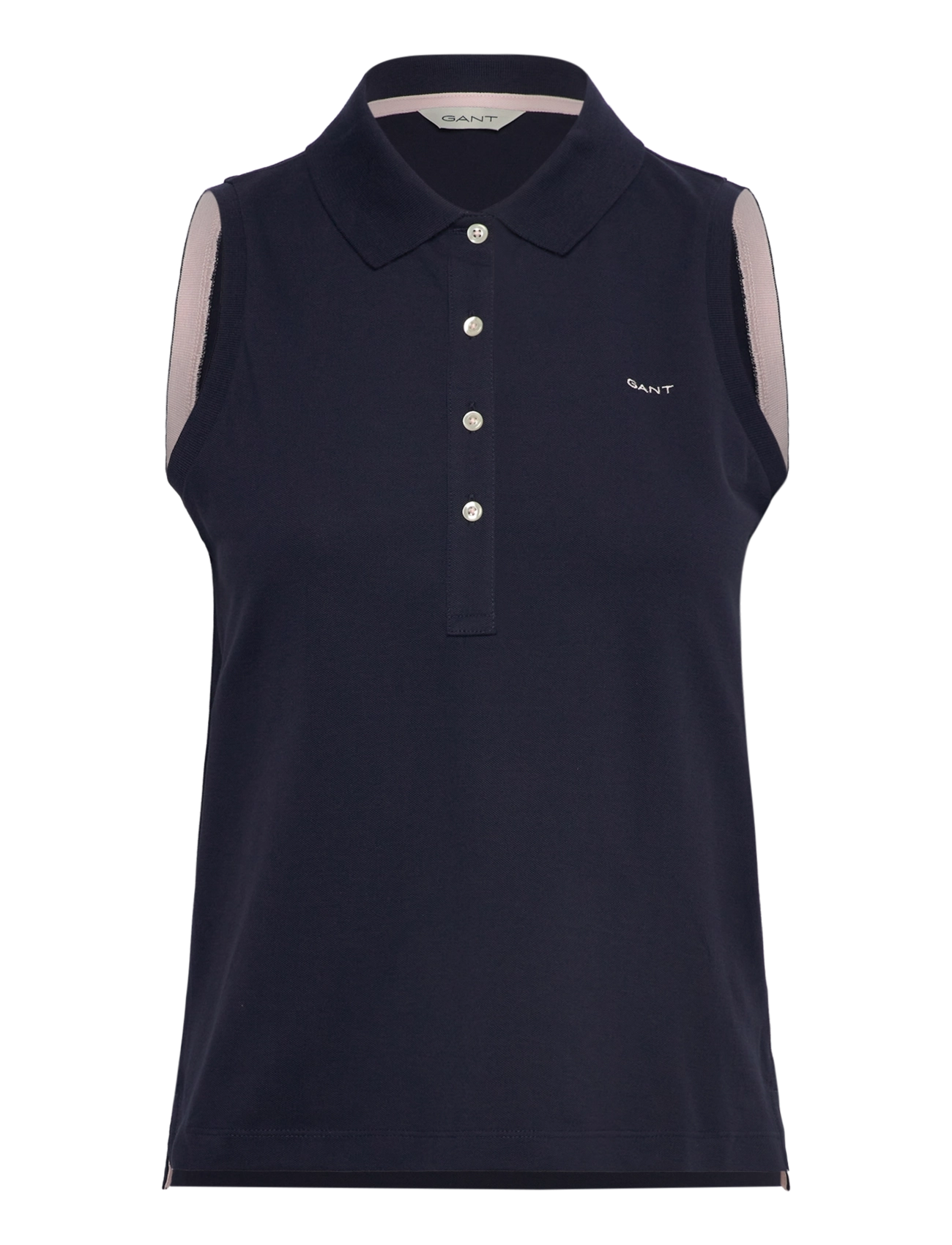 GANT Contrast Collar Ärmellos Pique Navy - M - Damen