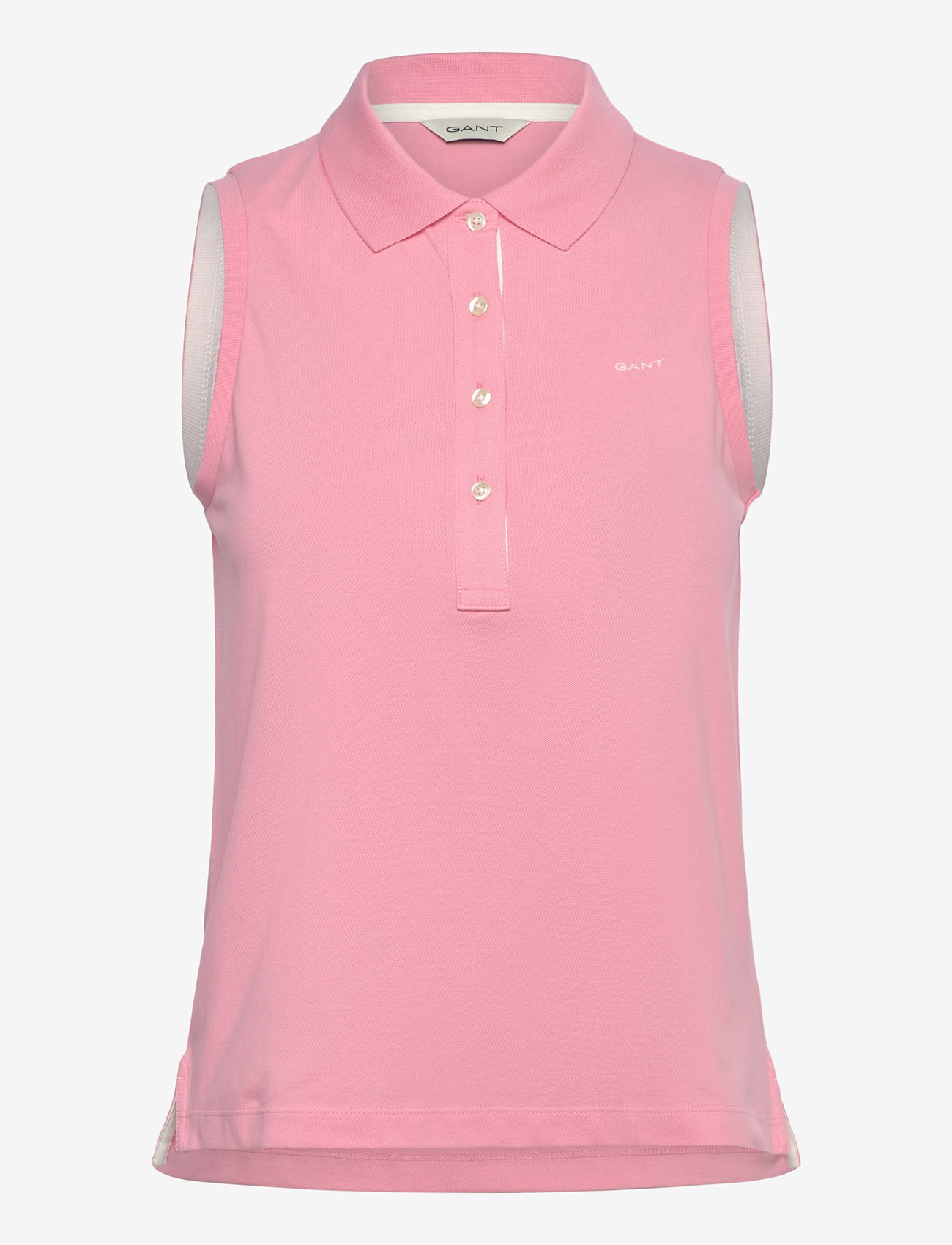 GANT - CONTRAST COLLAR SLEEVELESS PIQUE - linnen - geranium pink - 0