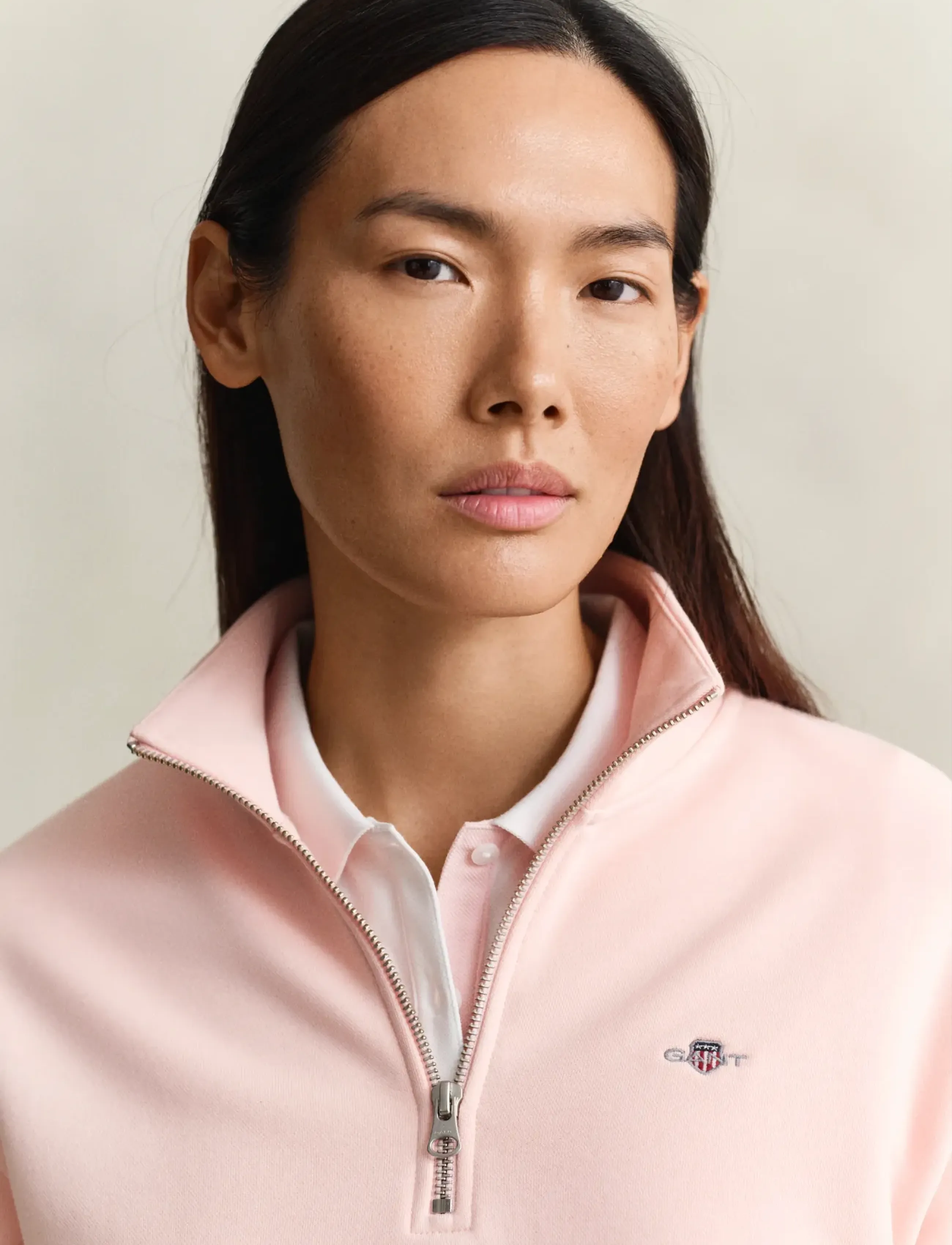 Gant - SHIELD HALF-ZIP - dressipluusid ja kapuutsiga dressipluusid - apricot pink - 3