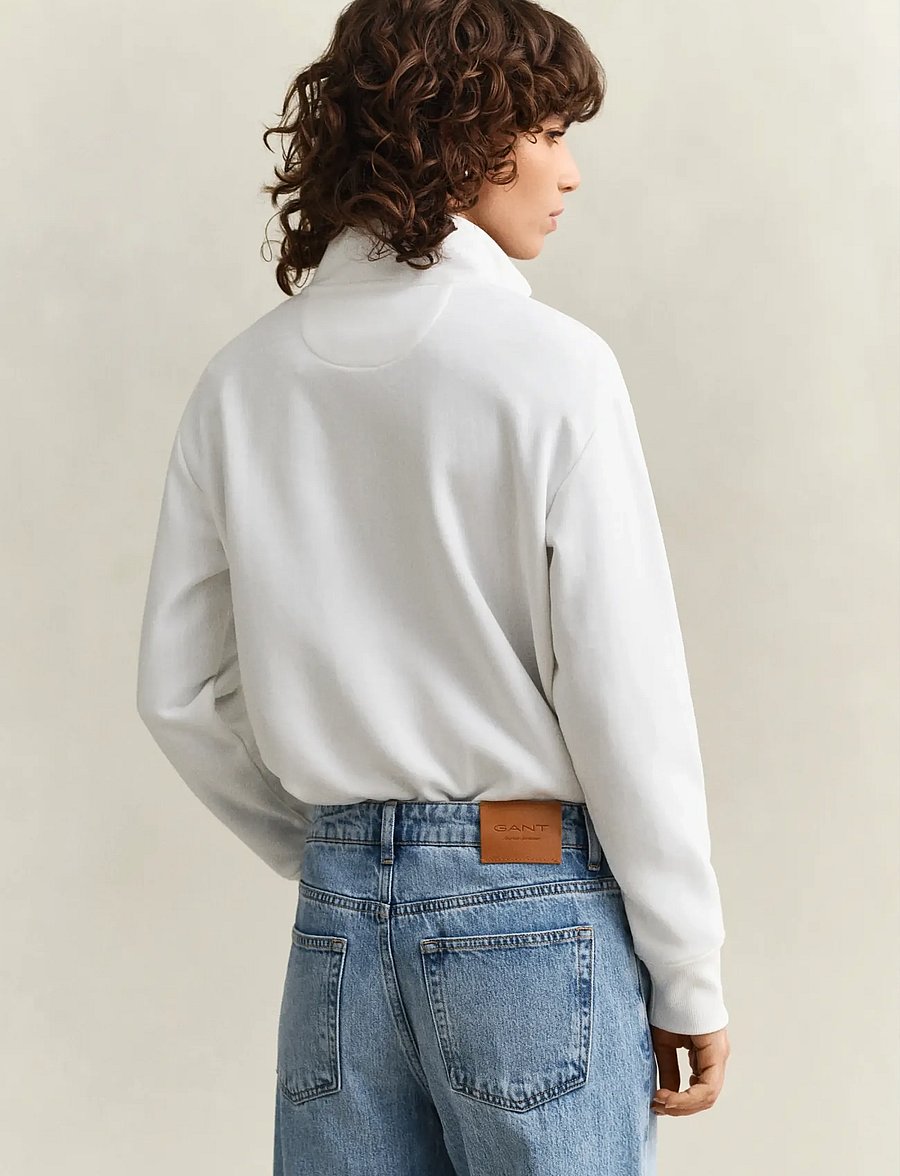 Gant - SHIELD HALF-ZIP - sweatshirts - eggshell - 3