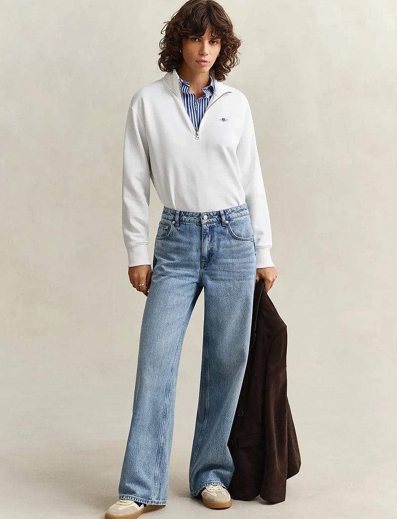 GANT - SHIELD HALF-ZIP - modetrender - eggshell - 5