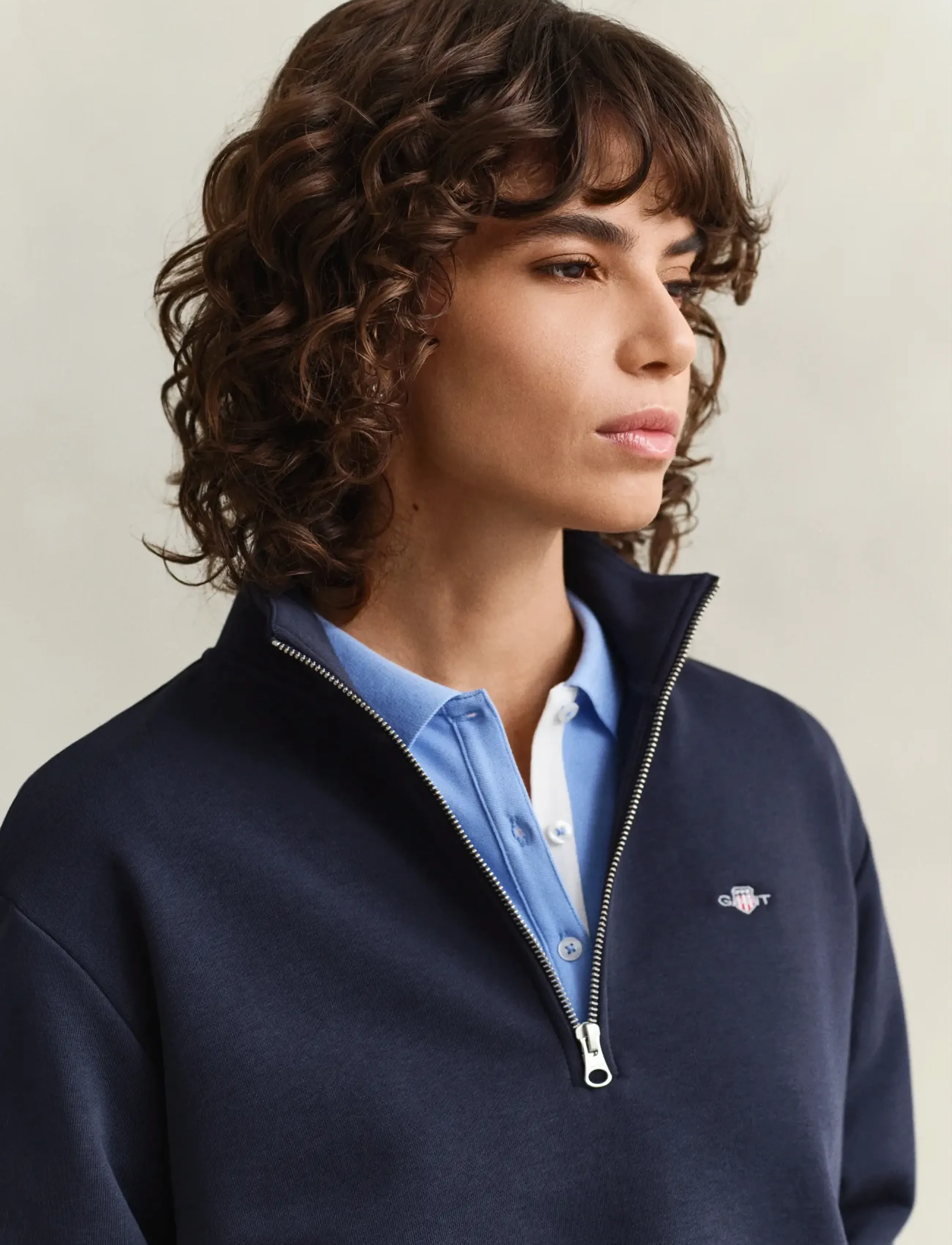 Gant - SHIELD HALF-ZIP - svetarit & hupparit - evening blue - 4