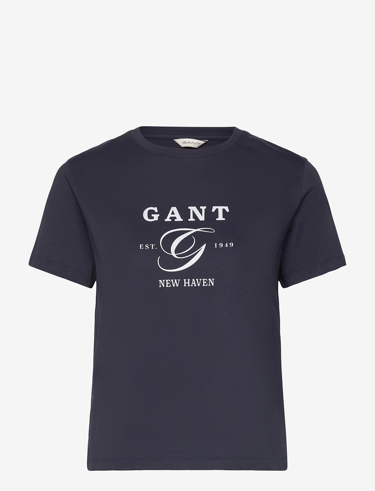 GANT - REG GRAPHIC SS T-SHIRT - evening blue - 0