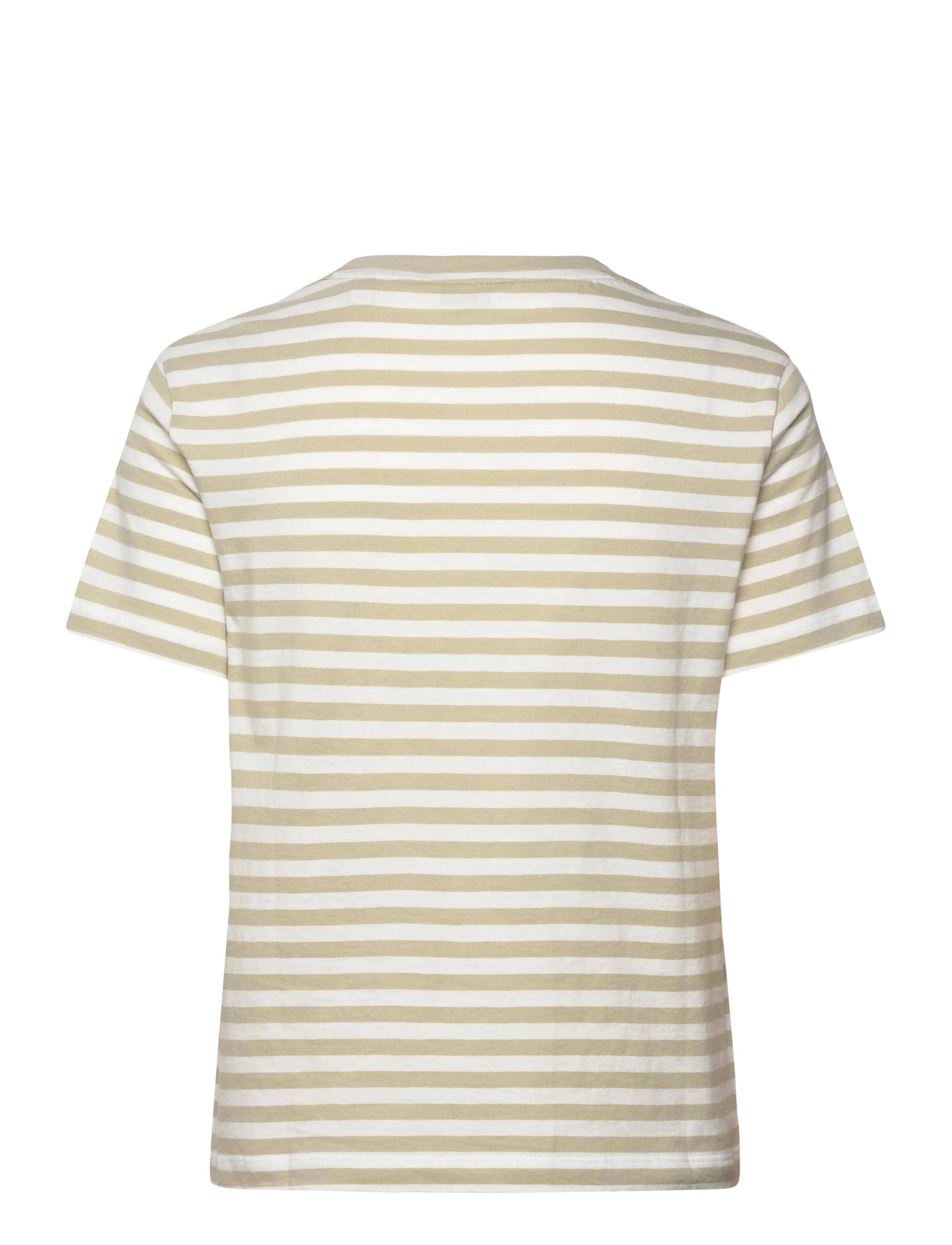 Gant - REG STRIPED SHIELD SS T-SHIRT - t-shirts - country beige - 2