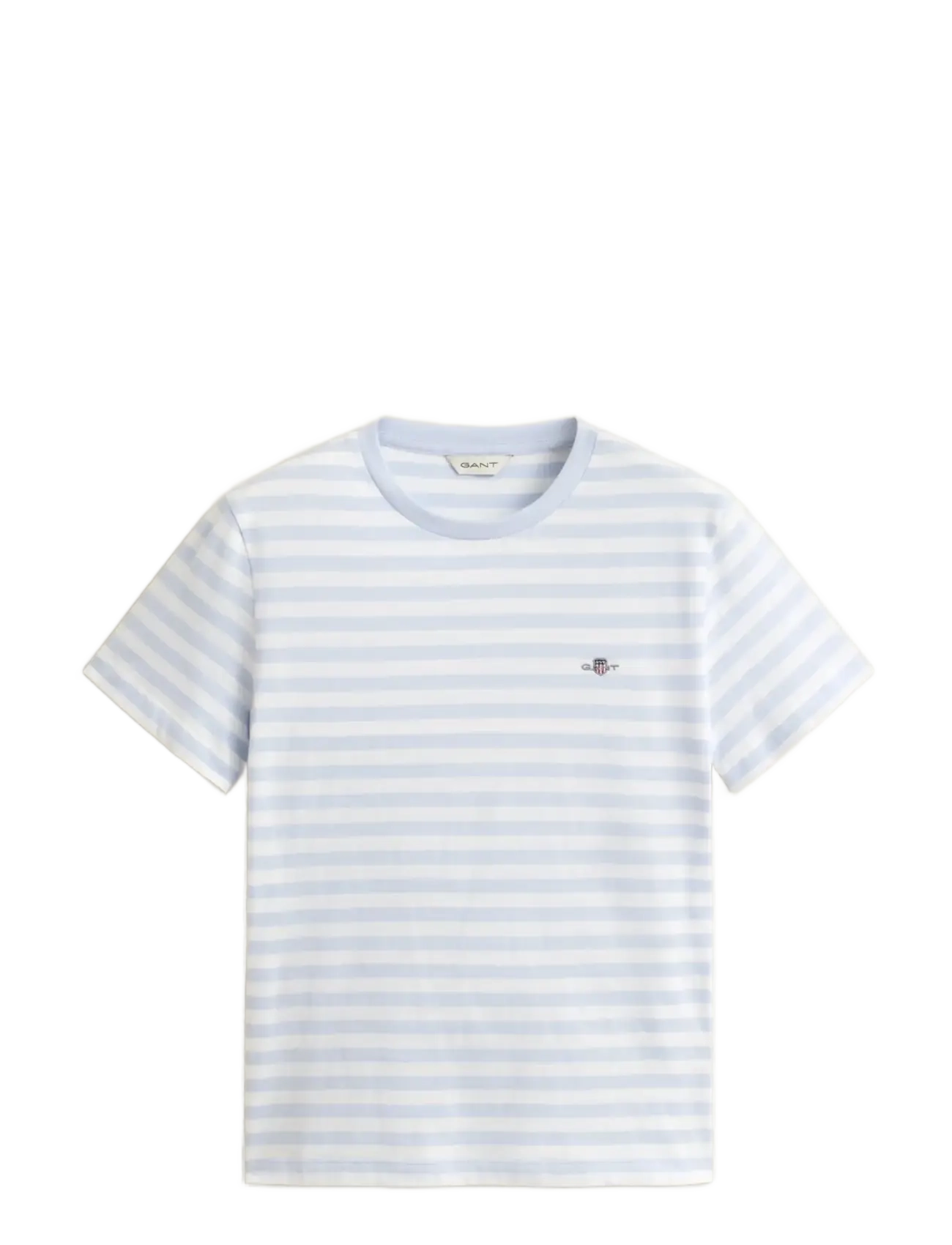 Gant REG STRIPED SHIELD SS T-SHIRT - T-särgid ja alussärgid - LIGHT BLUE / blue
