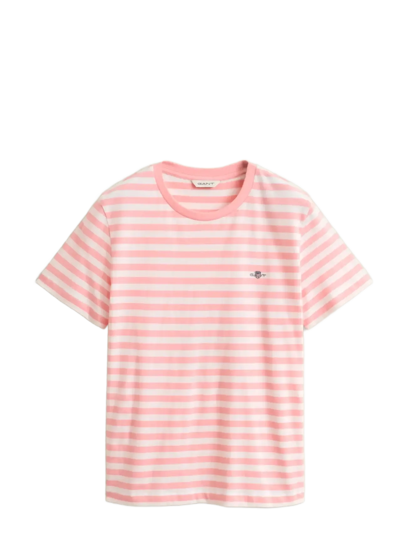 GANT REG STRIPED SHIELD SS T-SHIRT - T-shirts & Tops - LILLY PINK / pink/rose