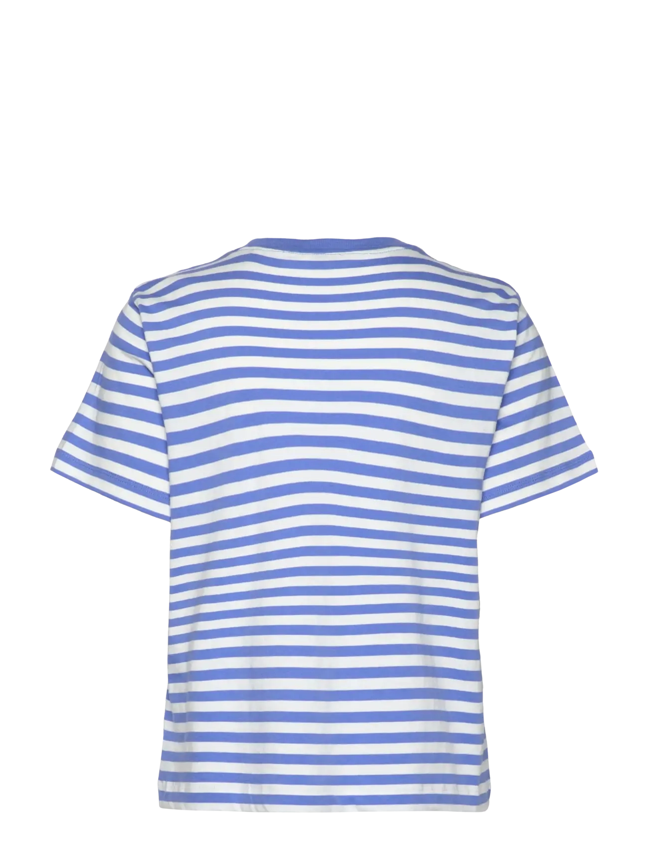 Gant - REG STRIPED SHIELD SS T-SHIRT - t-shirts - perfect blue - 1