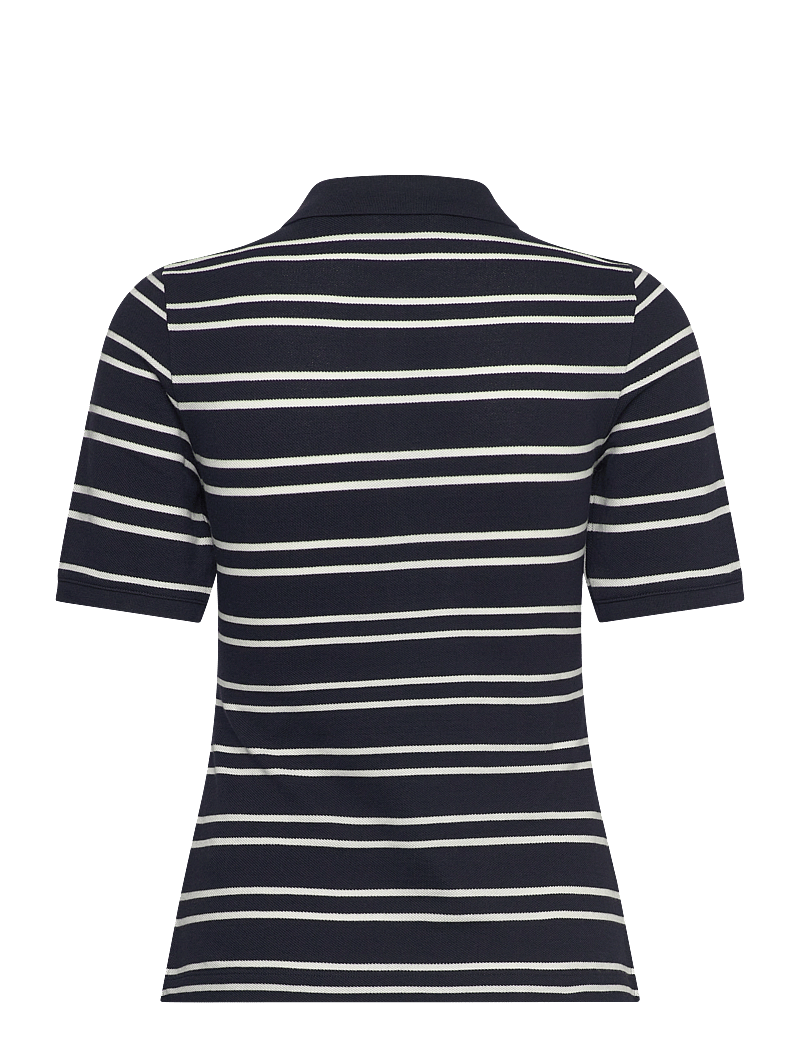 GANT - SLIM STRIPE SHIELD SS PIQUE POLO - poloer - evening blue - 1