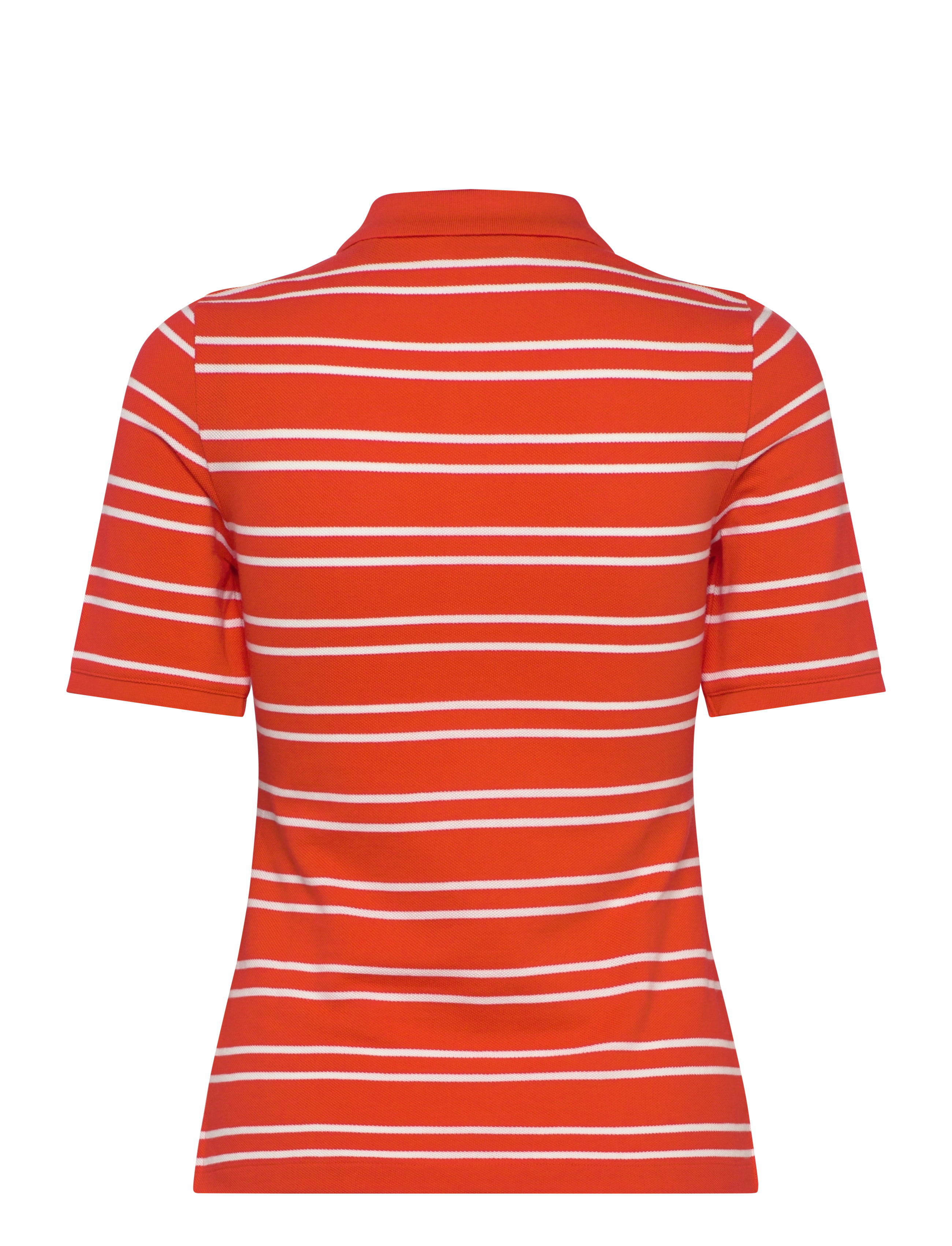 Gant - SLIM STRIPE SHIELD SS PIQUE POLO - poloshirts - orange red - 1