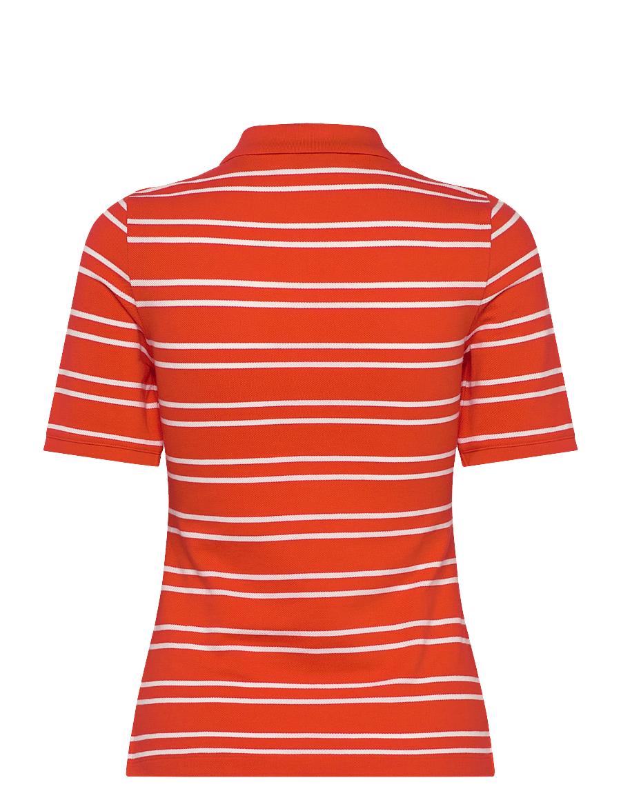 Gant - SLIM STRIPE SHIELD SS PIQUE POLO - pikéer - orange red - 2