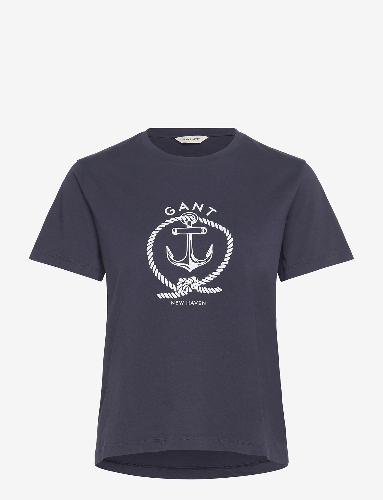 GANT - REG GRAPHIC SS T-SHIRT - t-shirts - evening blue - 0