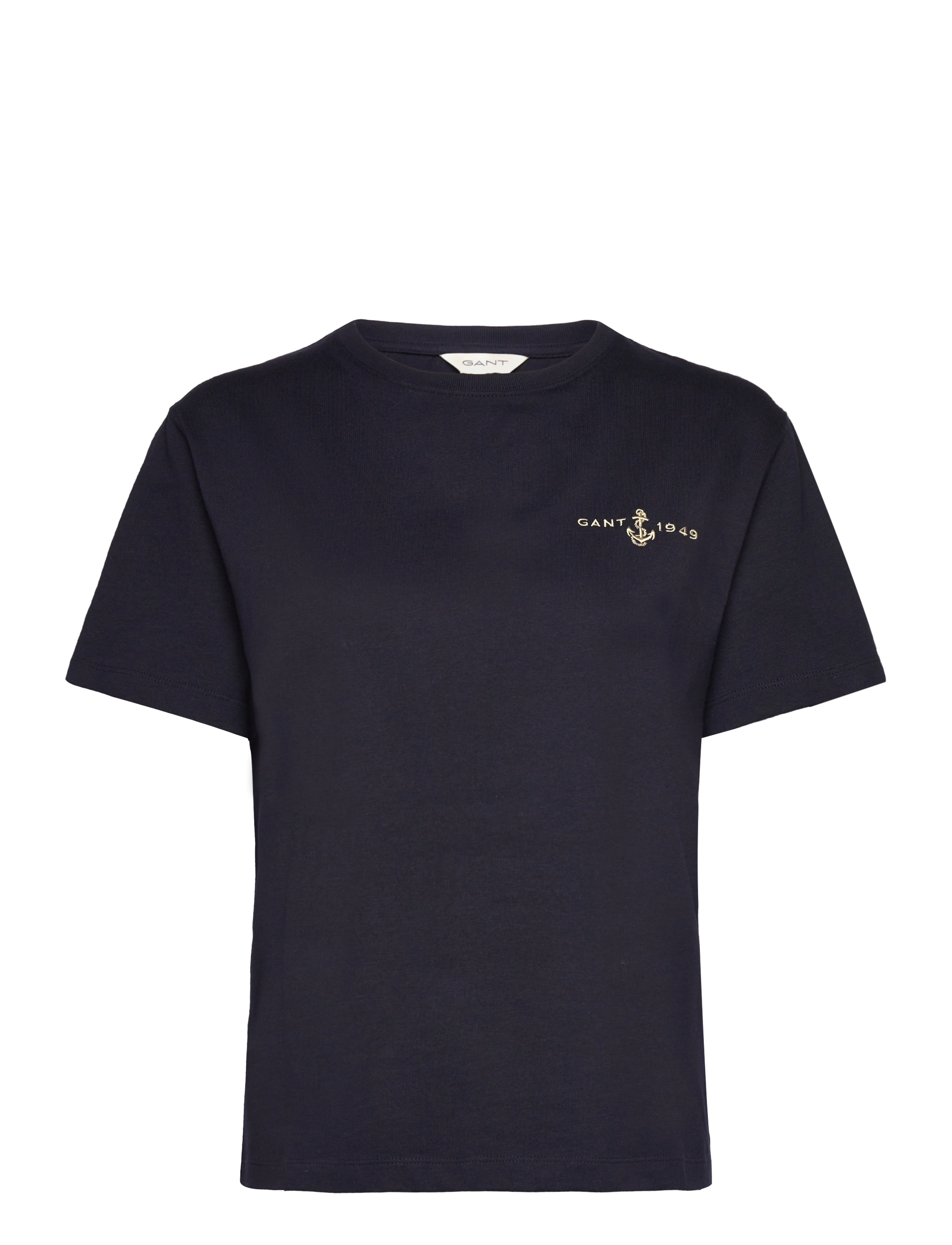 Gant EMBROIDERED ANCHOR SS T-SHIRT - Kläder - EVENING BLUE / navy