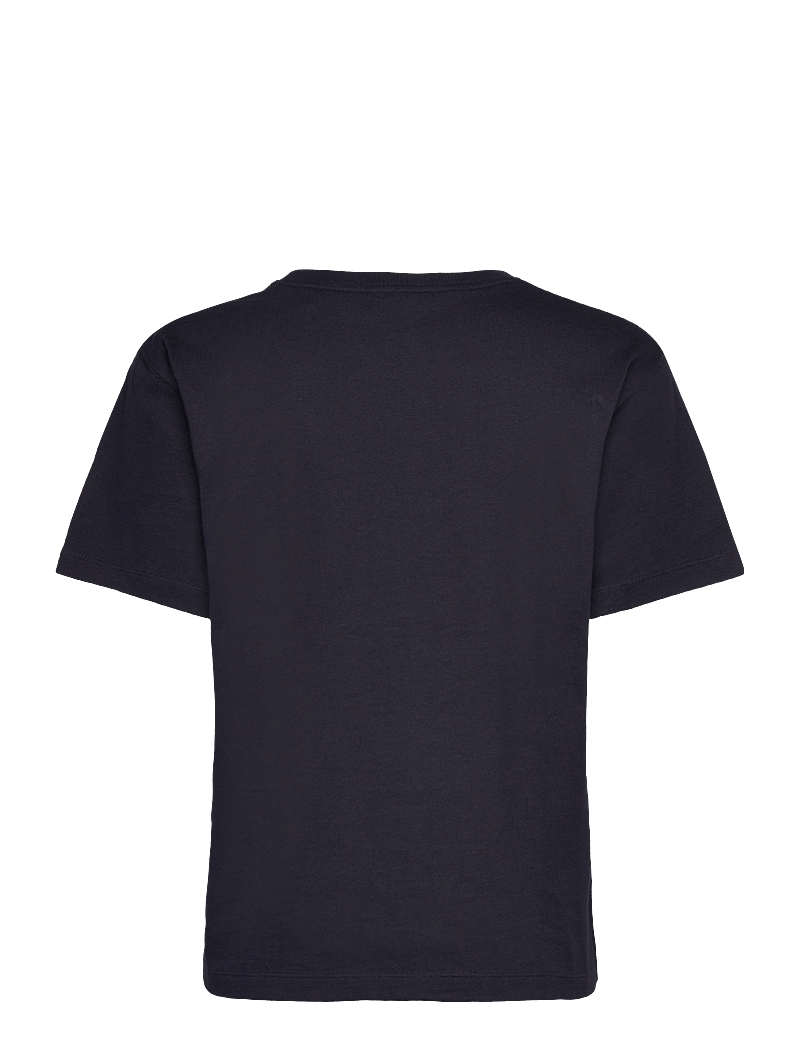 GANT - EMBROIDERED ANCHOR SS T-SHIRT - t-shirts - evening blue - 1