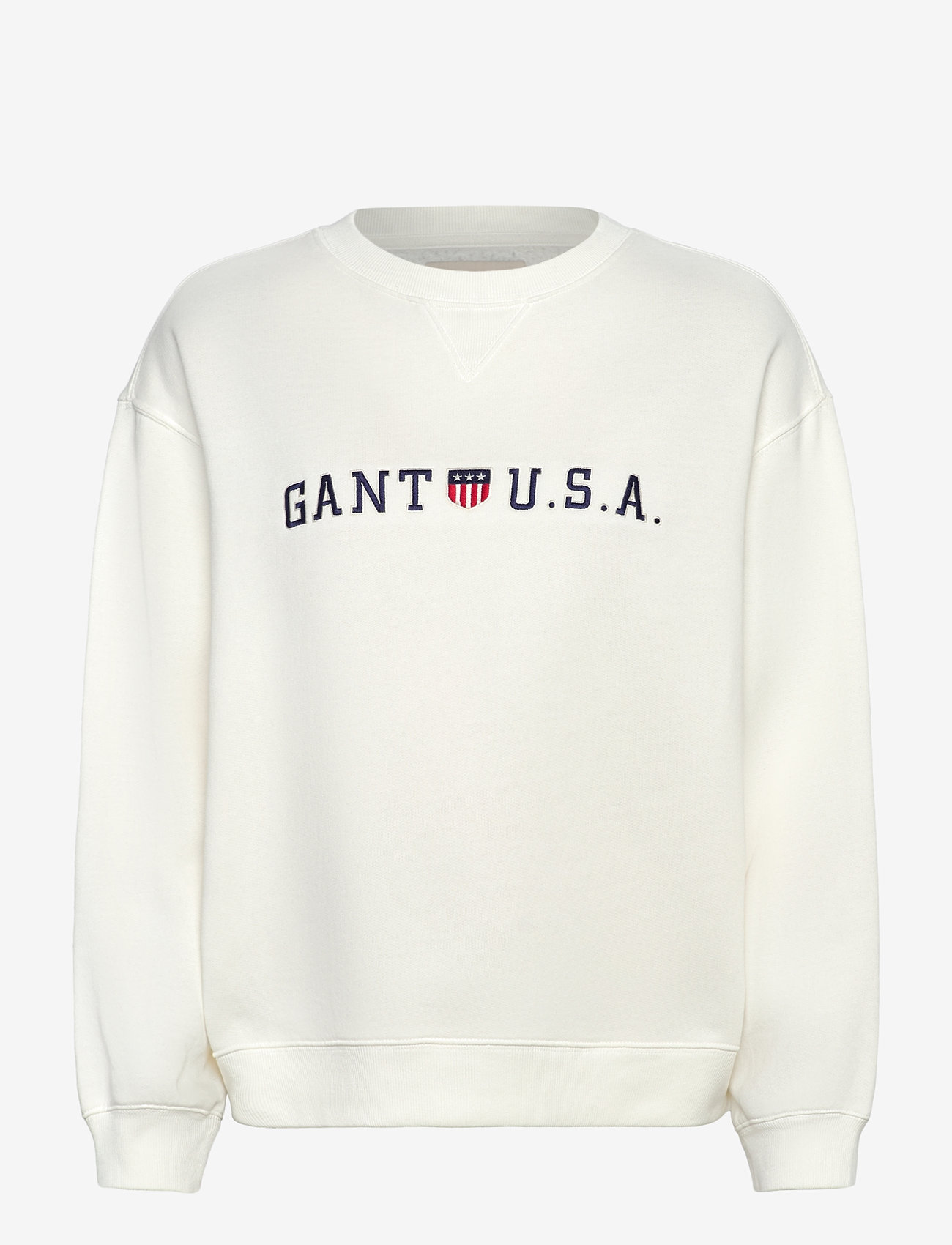 GANT - SHIELD USA C-NECK SWEAT - modetrends - eggshell - 1