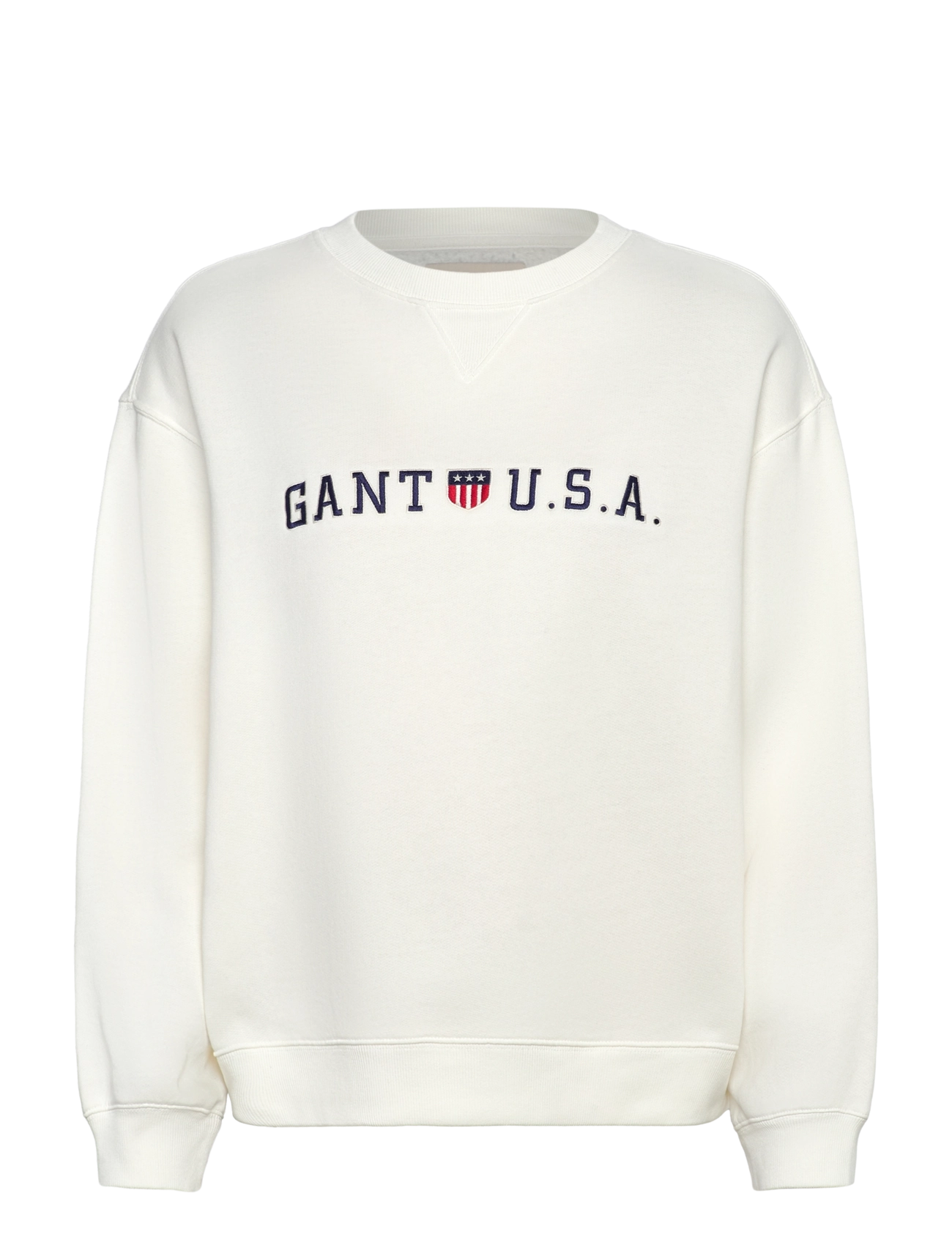 Gant SHIELD USA C-NECK SWEAT - Kampagne - EGGSHELL / white
