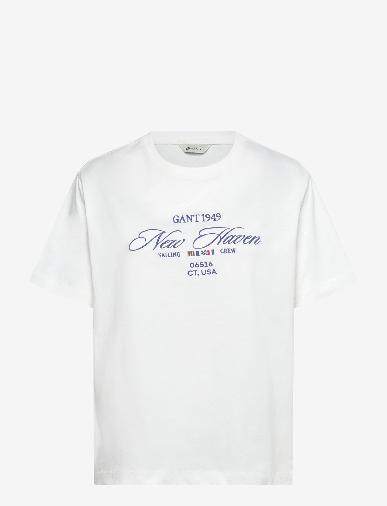 GANT - GRAPHIC SS T-SHIRT - t-shirts - eggshell - 0