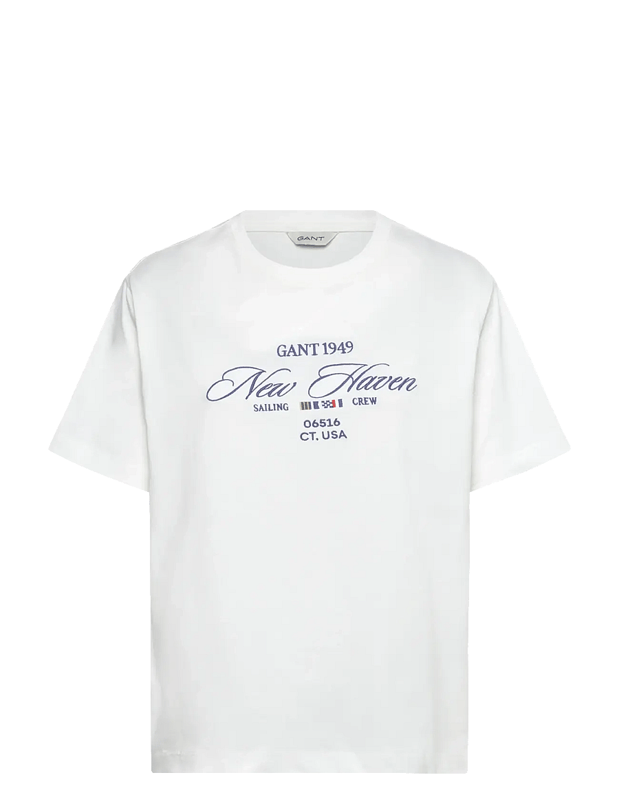 Gant - GRAPHIC SS T-SHIRT - t-shirts - eggshell - 1