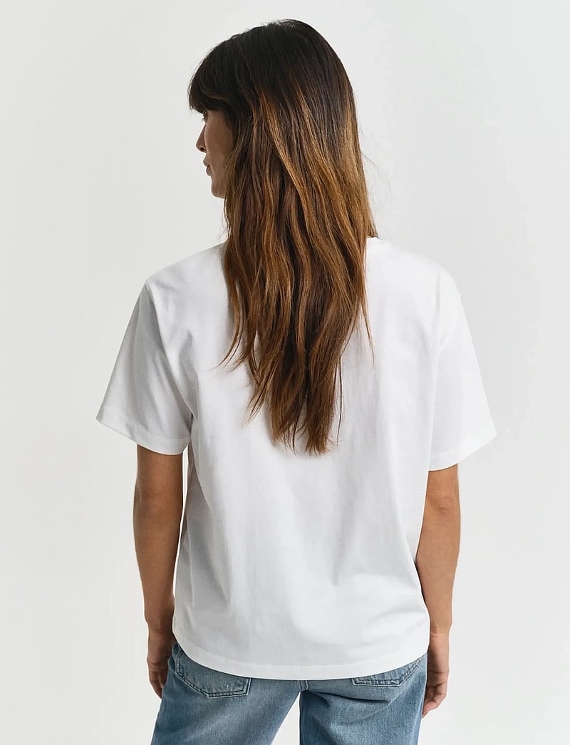 GANT - GRAPHIC SS T-SHIRT - t-shirts - eggshell - 3