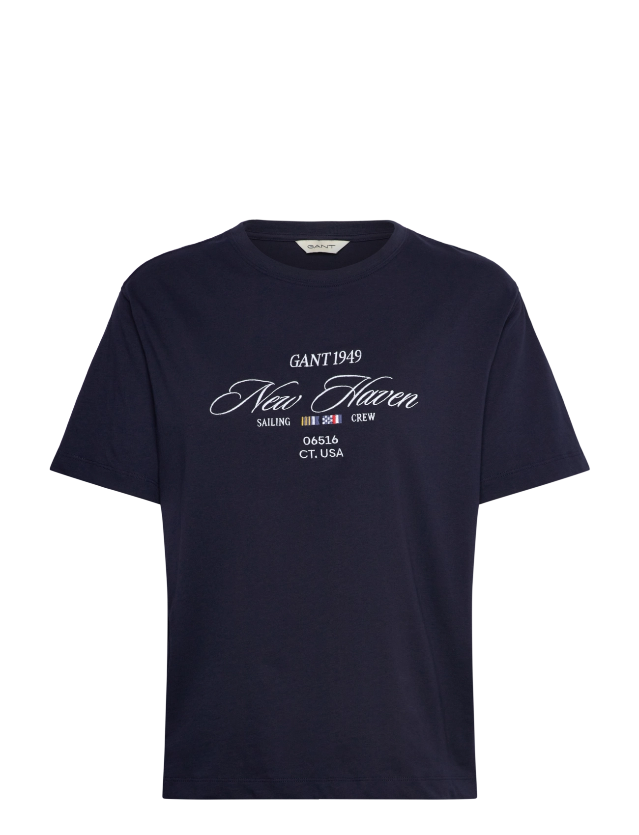 Gant GRAPHIC SS T-SHIRT - T-shirts & Tops - EVENING BLUE / navy